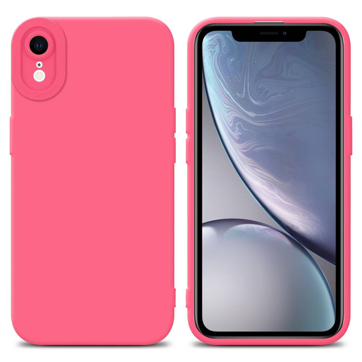 Cadorabo Hülle für Apple iPhone XR Schutz Hülle in Rot TPU Silikon Etui Case Handyhülle