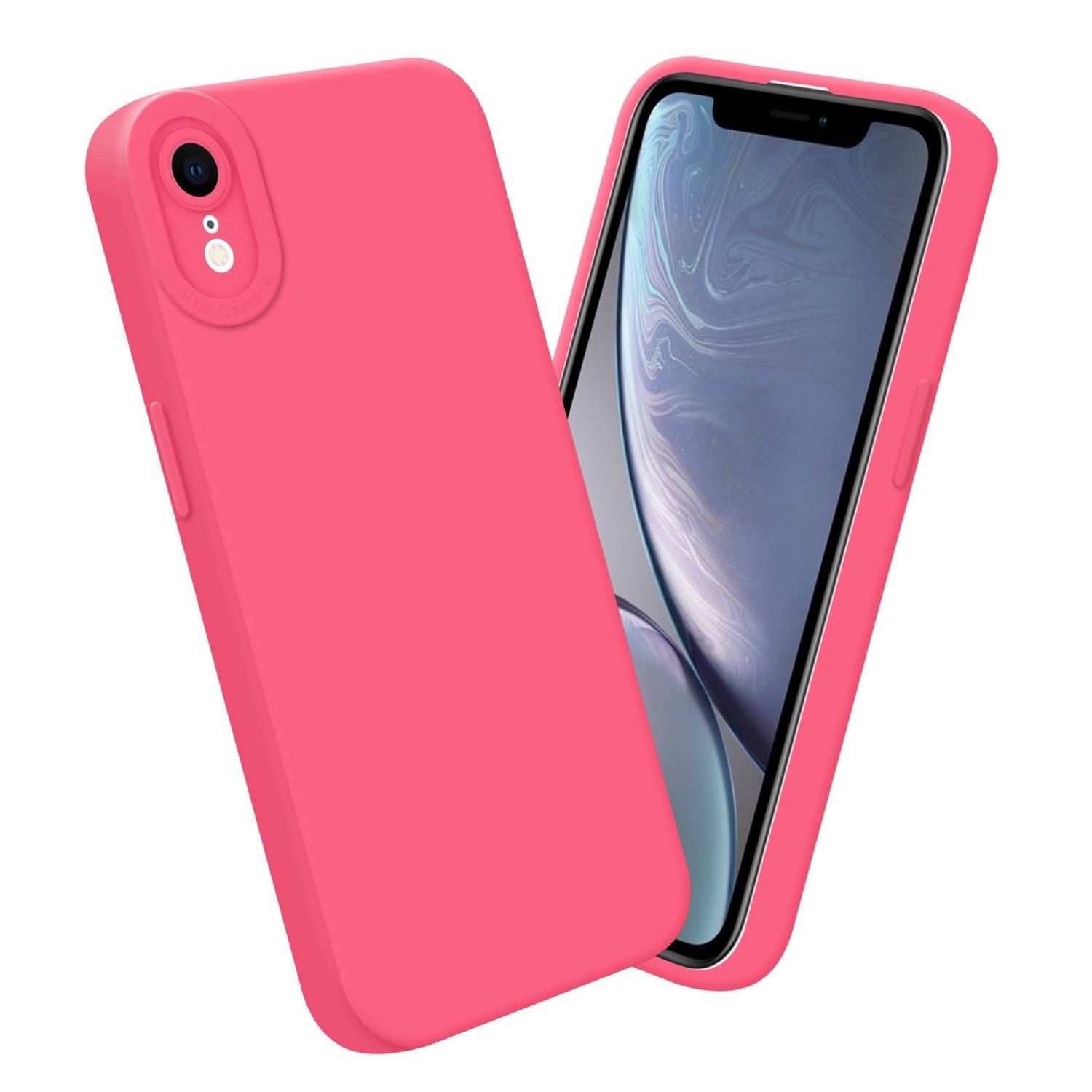 Cadorabo Hülle für Apple iPhone XR Schutz Hülle in Rot TPU Silikon Etui Case Handyhülle