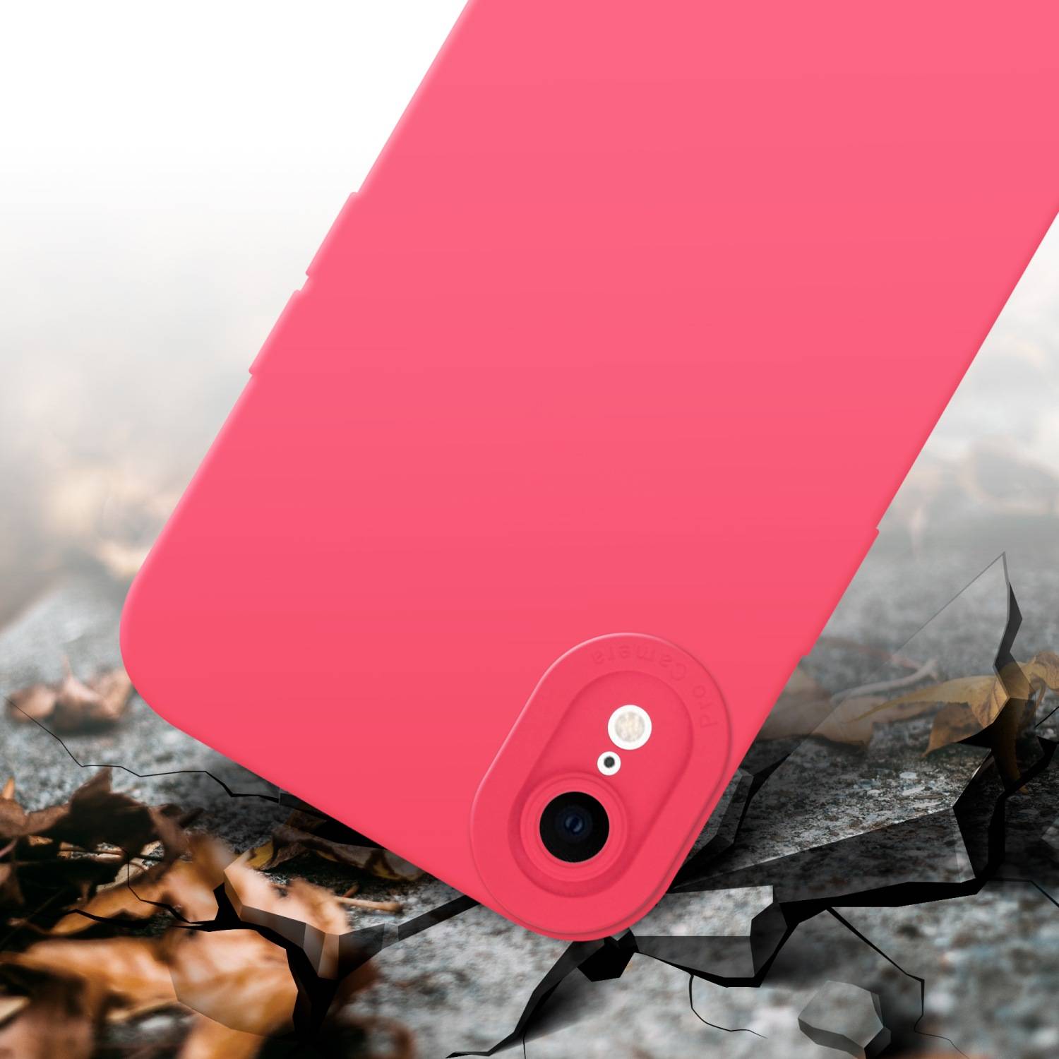 Cadorabo Hülle für Apple iPhone XR Schutz Hülle in Rot TPU Silikon Etui Case Handyhülle