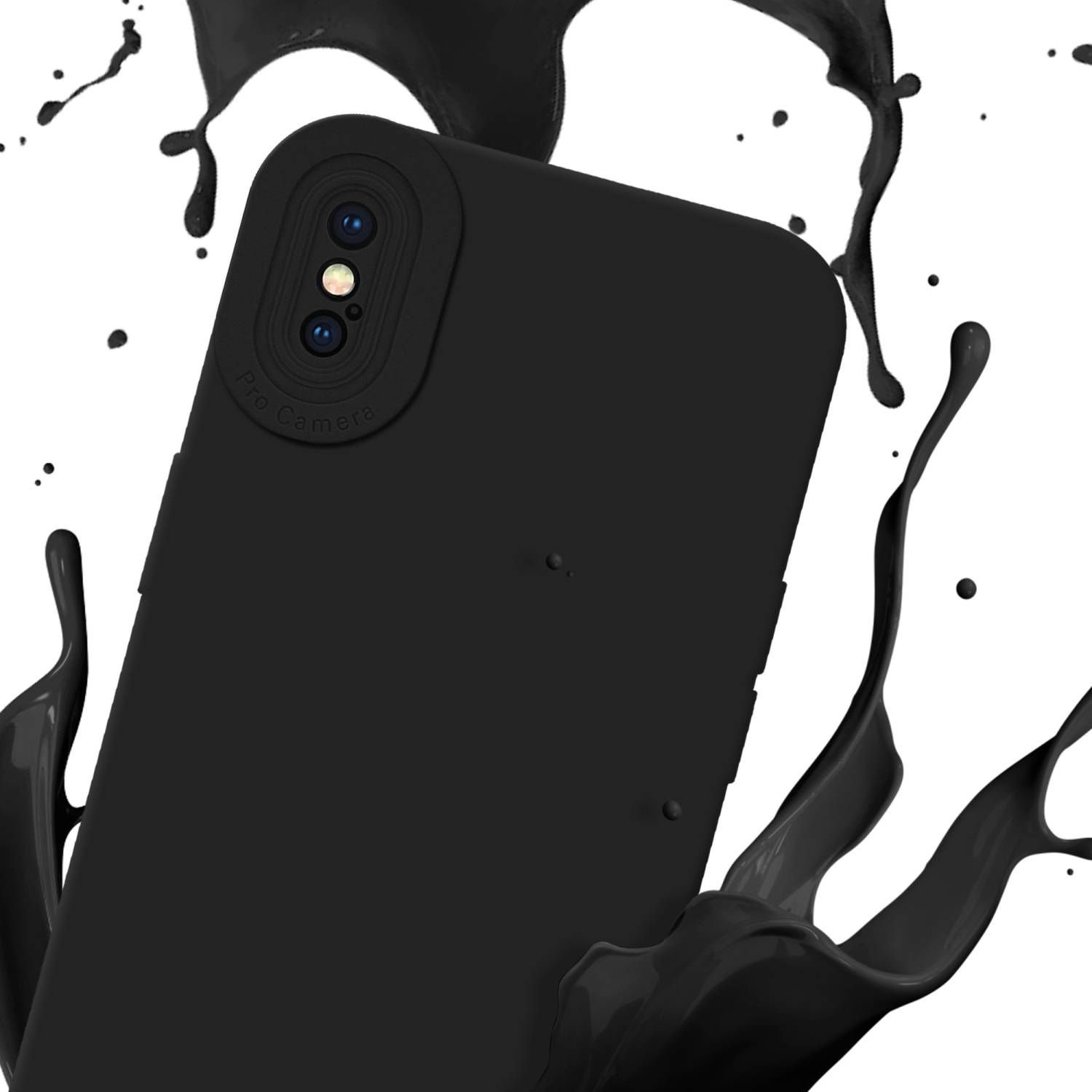 Cadorabo Hülle für Apple iPhone XS MAX Schutz Hülle in Schwarz TPU Silikon Etui Case Handyhülle