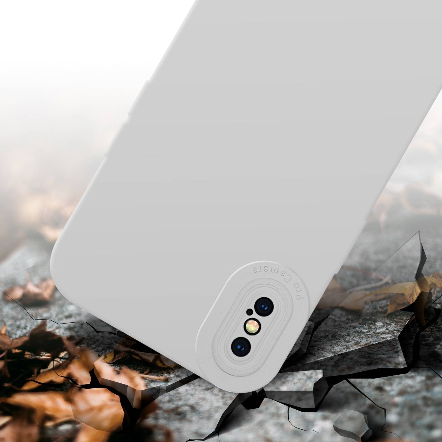 Cadorabo Hülle für Apple iPhone XS MAX Schutz Hülle in Weiß TPU Silikon Etui Case Handyhülle
