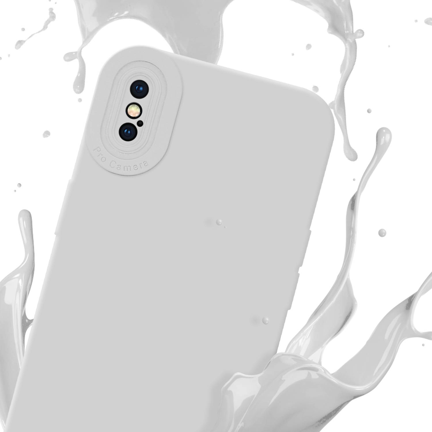 Cadorabo Hülle für Apple iPhone XS MAX Schutz Hülle in Weiß TPU Silikon Etui Case Handyhülle