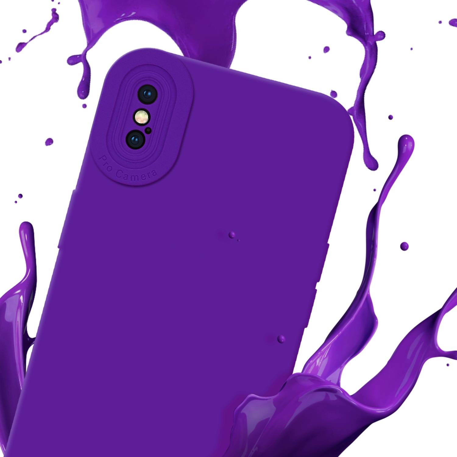 Cadorabo Hülle für Apple iPhone XS MAX Schutz Hülle in Lila TPU Silikon Etui Case Handyhülle