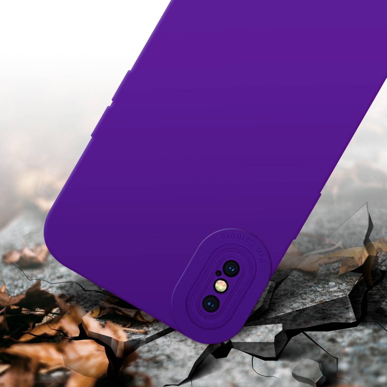 Cadorabo Hülle für Apple iPhone XS MAX Schutz Hülle in Lila TPU Silikon Etui Case Handyhülle