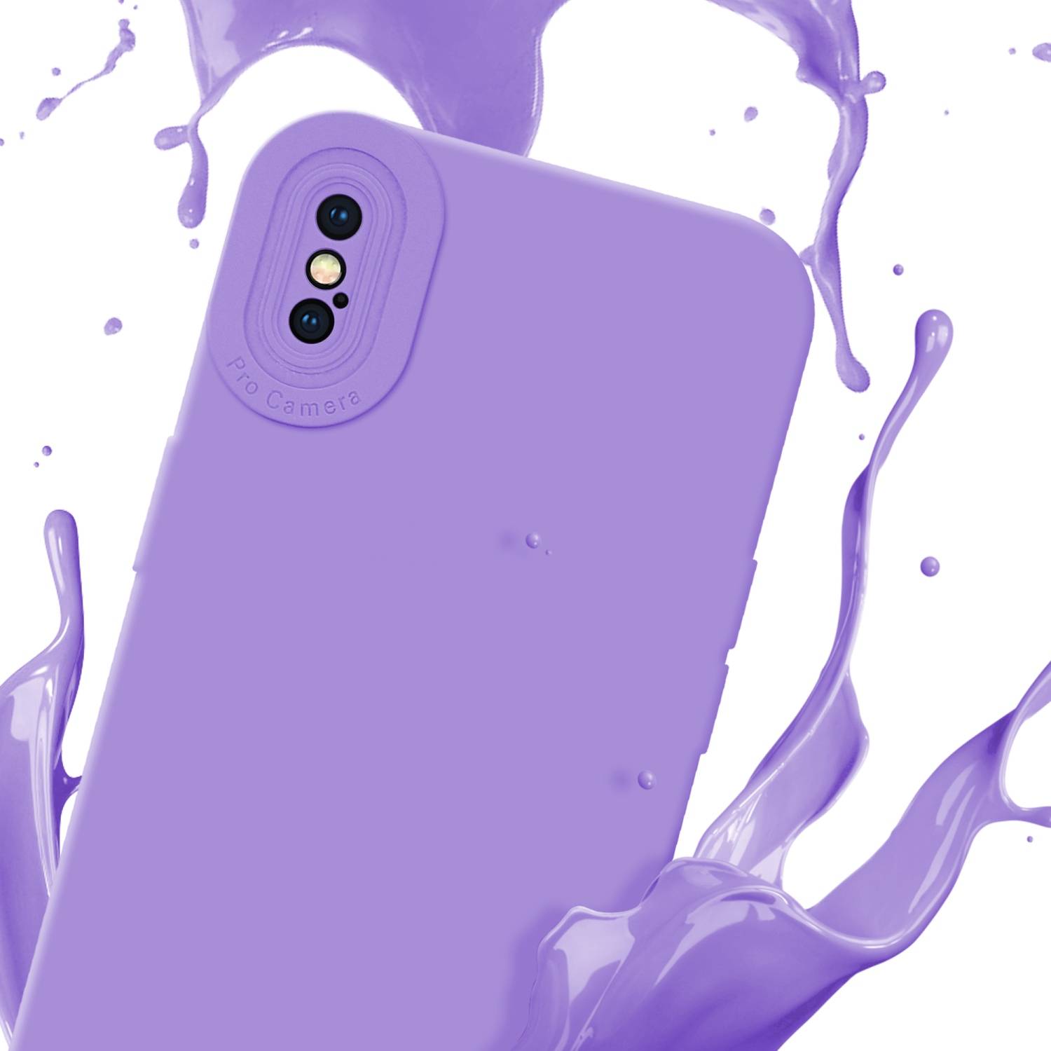 Cadorabo Hülle für Apple iPhone XS MAX Schutz Hülle in Lila TPU Silikon Etui Case Handyhülle