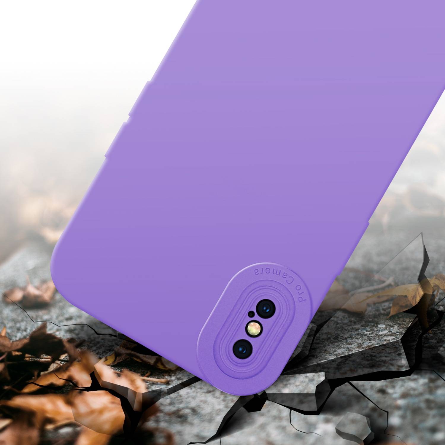 Cadorabo Hülle für Apple iPhone XS MAX Schutz Hülle in Lila TPU Silikon Etui Case Handyhülle