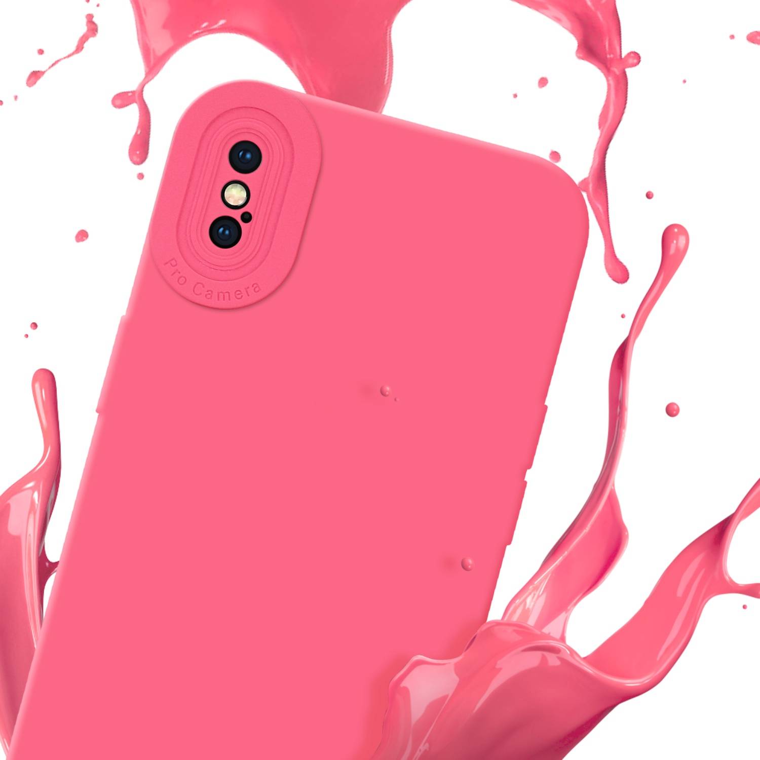 Cadorabo Hülle für Apple iPhone XS MAX Schutz Hülle in Rot TPU Silikon Etui Case Handyhülle