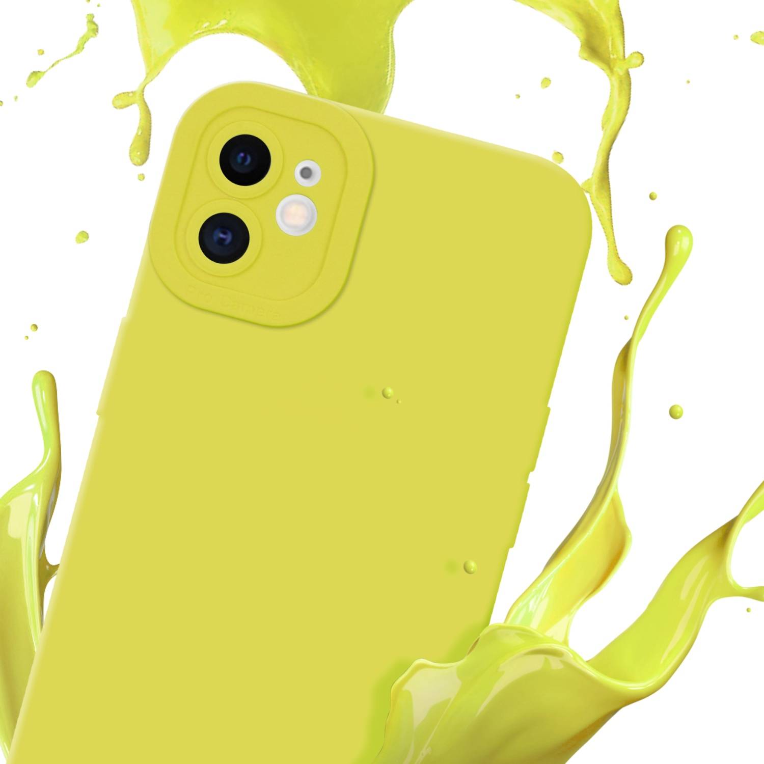 Cadorabo Hülle für Apple iPhone 11 Schutz Hülle in Gelb TPU Silikon Etui Case Handyhülle