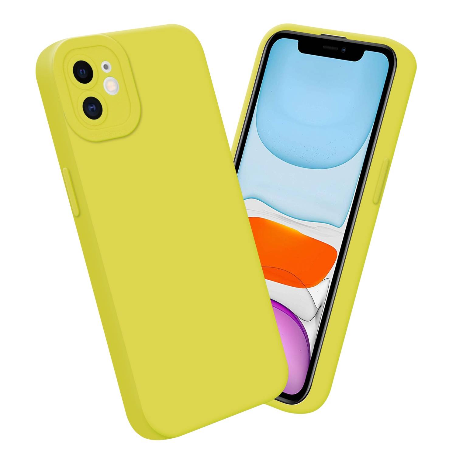 Cadorabo Hülle für Apple iPhone 11 Schutz Hülle in Gelb TPU Silikon Etui Case Handyhülle