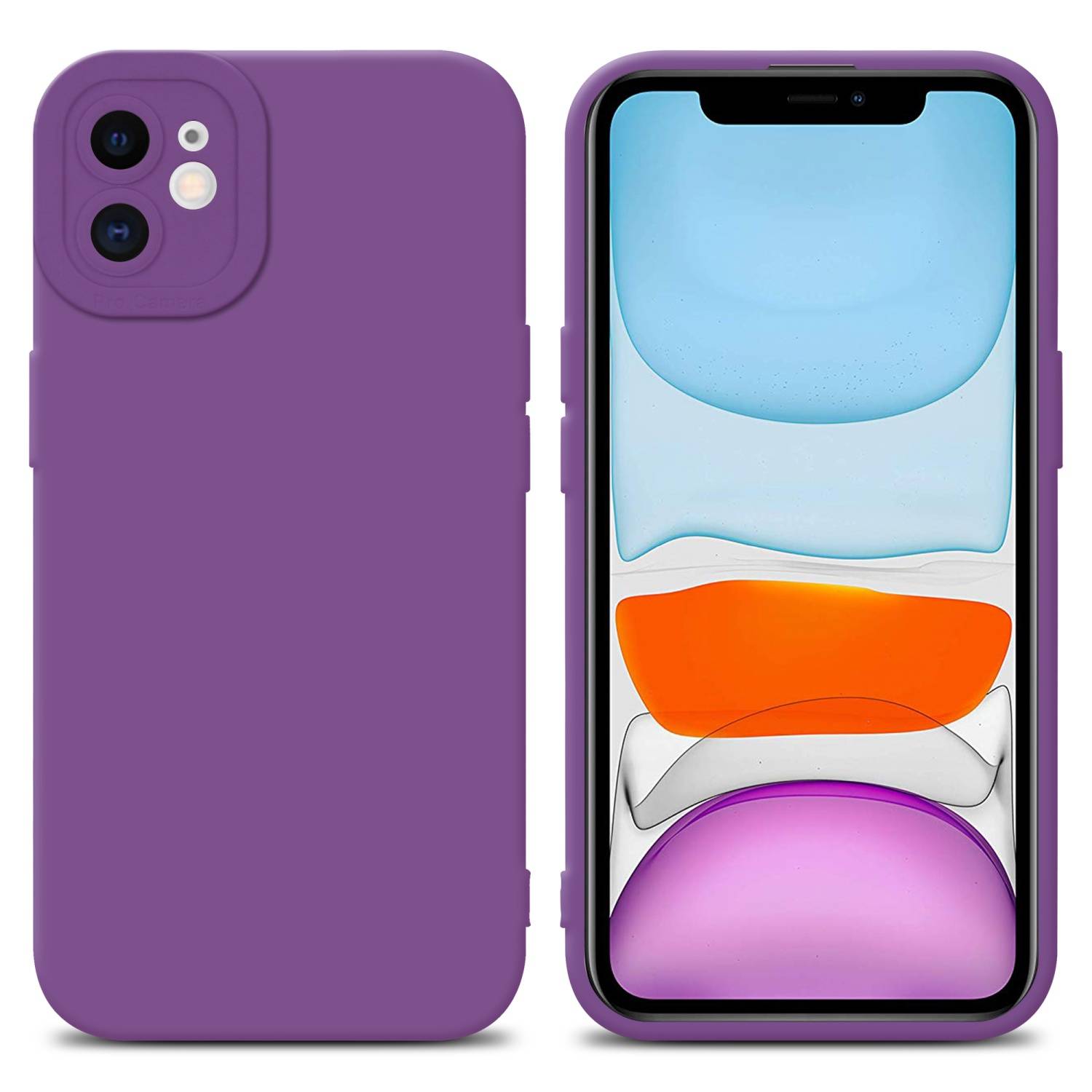 Cadorabo Hülle für Apple iPhone 11 Schutz Hülle in Lila TPU Silikon Etui Case Handyhülle