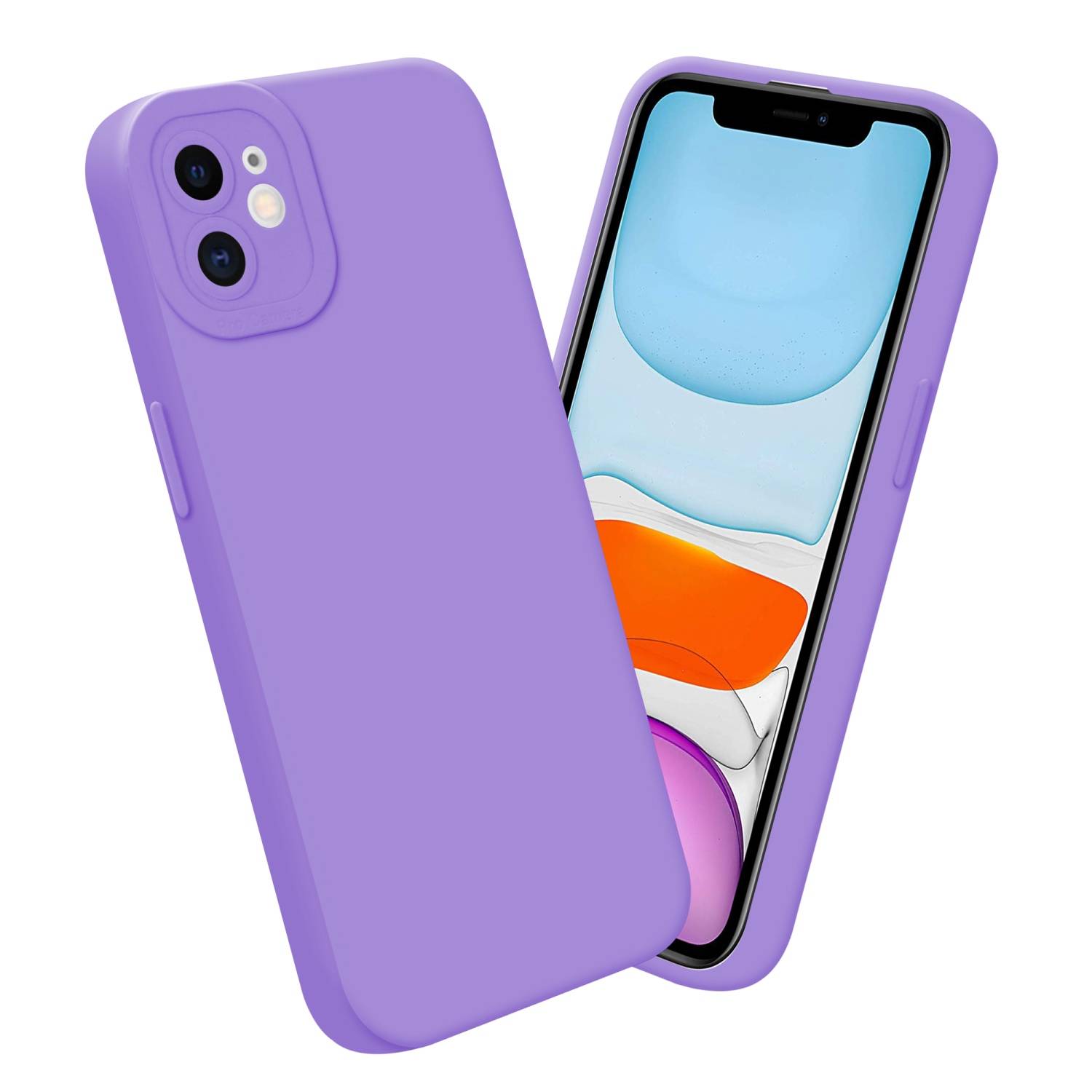Cadorabo Hülle für Apple iPhone 11 Schutz Hülle in Lila TPU Silikon Etui Case Handyhülle