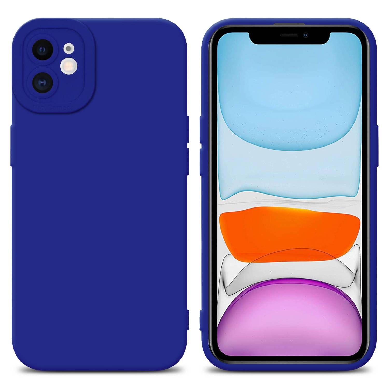 Cadorabo Hülle für Apple iPhone 11 Schutz Hülle in Blau TPU Silikon Etui Case Handyhülle