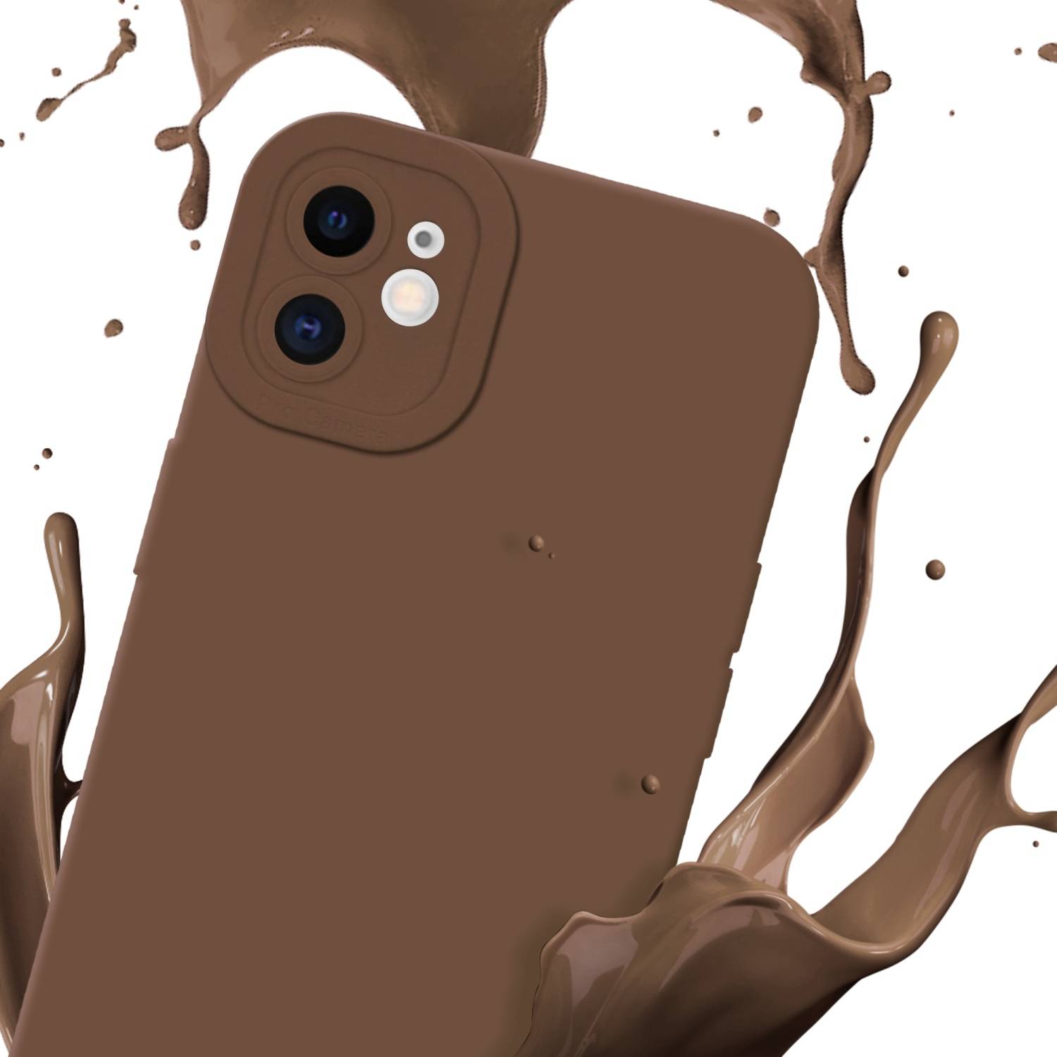 Cadorabo Hülle für Apple iPhone 11 Schutz Hülle in Braun TPU Silikon Etui Case Handyhülle