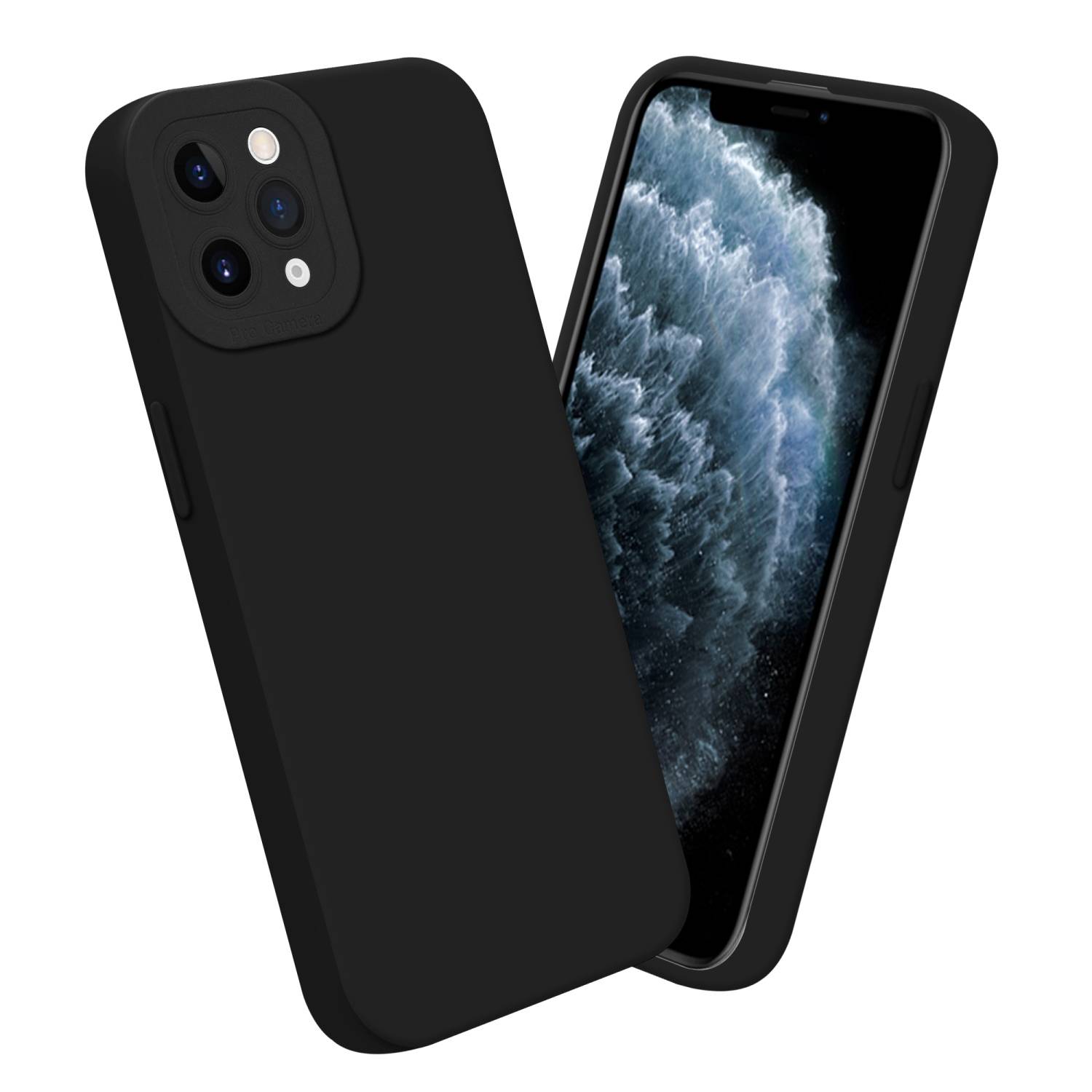 Cadorabo Hülle für Apple iPhone 11 PRO Schutz Hülle in Schwarz TPU Silikon Etui Case Handyhülle