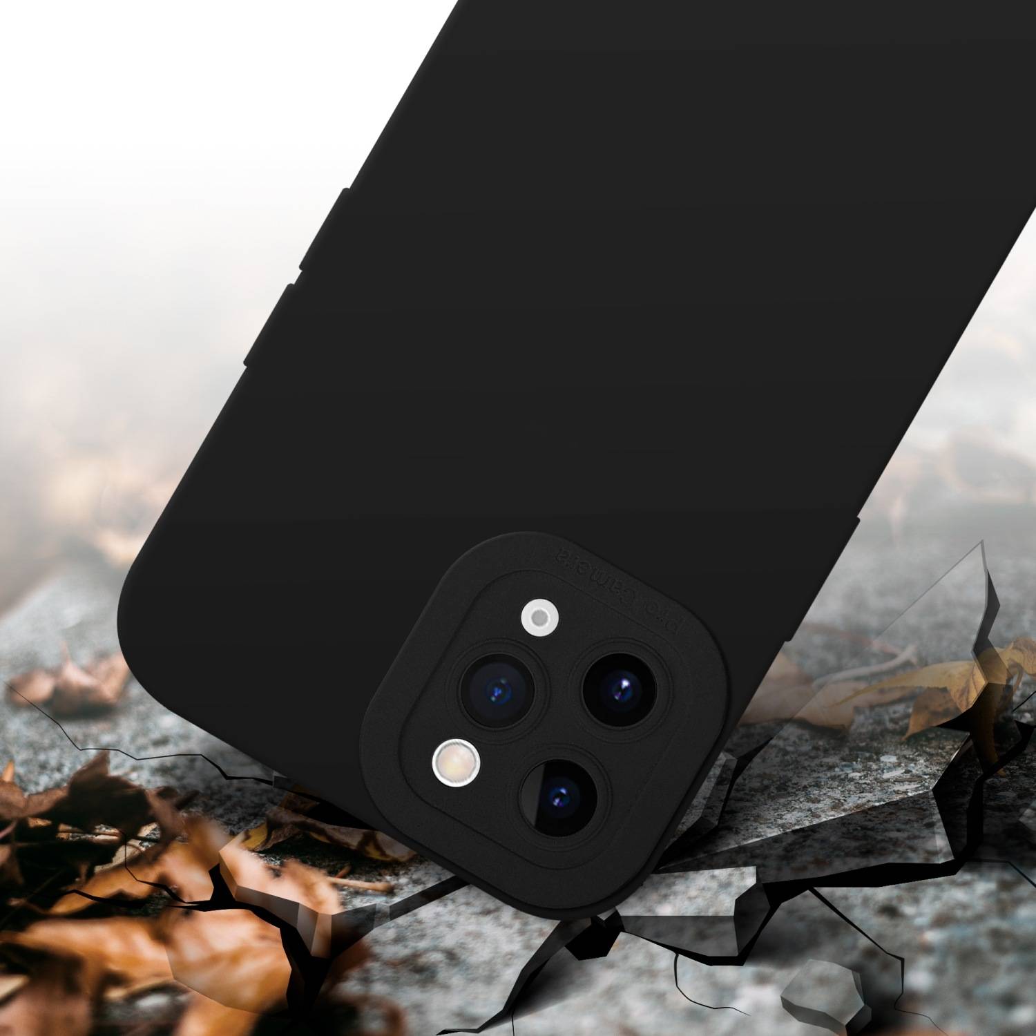 Cadorabo Hülle für Apple iPhone 11 PRO Schutz Hülle in Schwarz TPU Silikon Etui Case Handyhülle