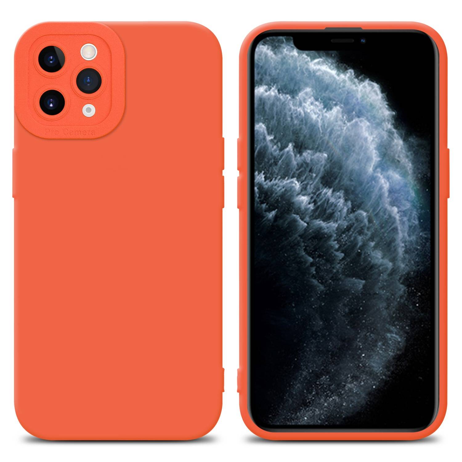 Cadorabo Hülle für Apple iPhone 11 PRO Schutz Hülle in Orange TPU Silikon Etui Case Handyhülle