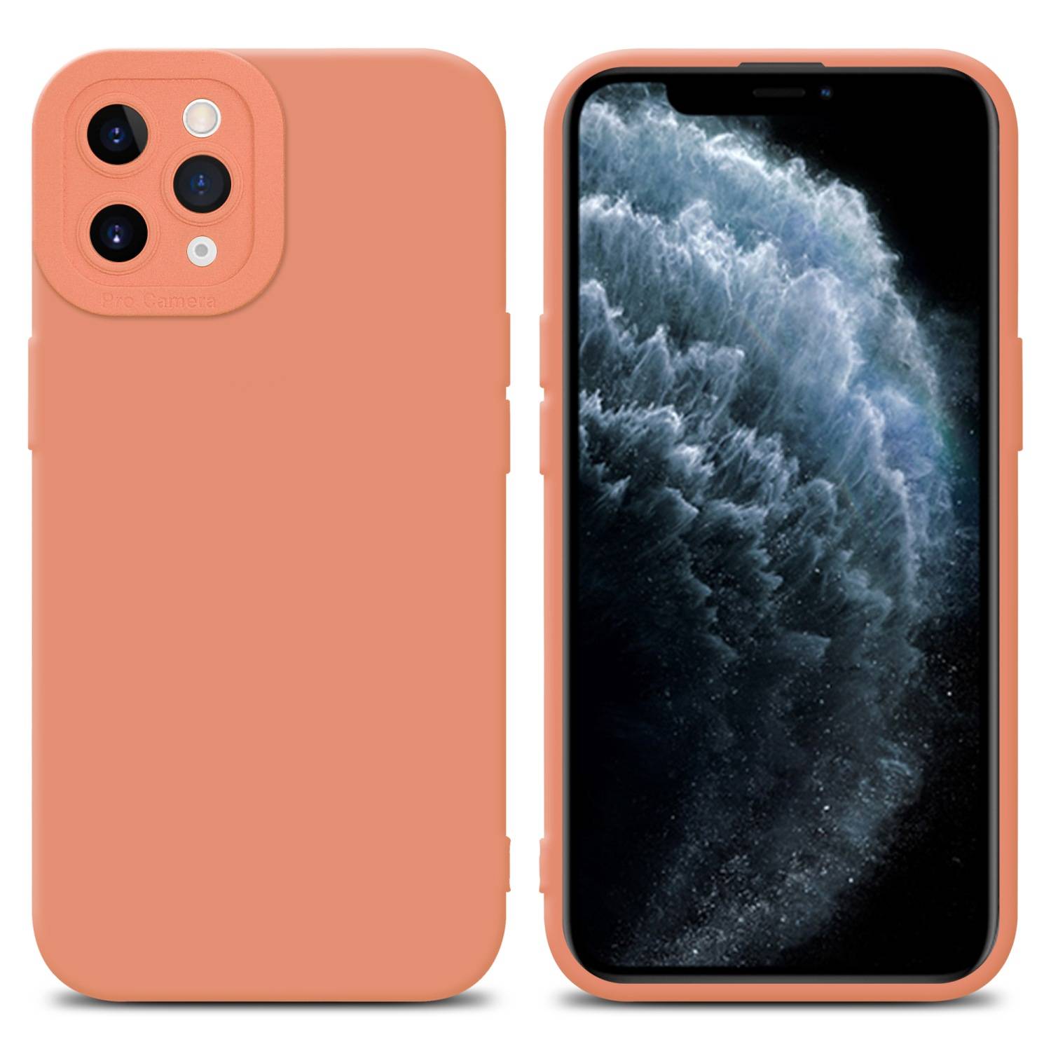 Cadorabo Hülle für Apple iPhone 11 PRO Schutz Hülle in Orange TPU Silikon Etui Case Handyhülle
