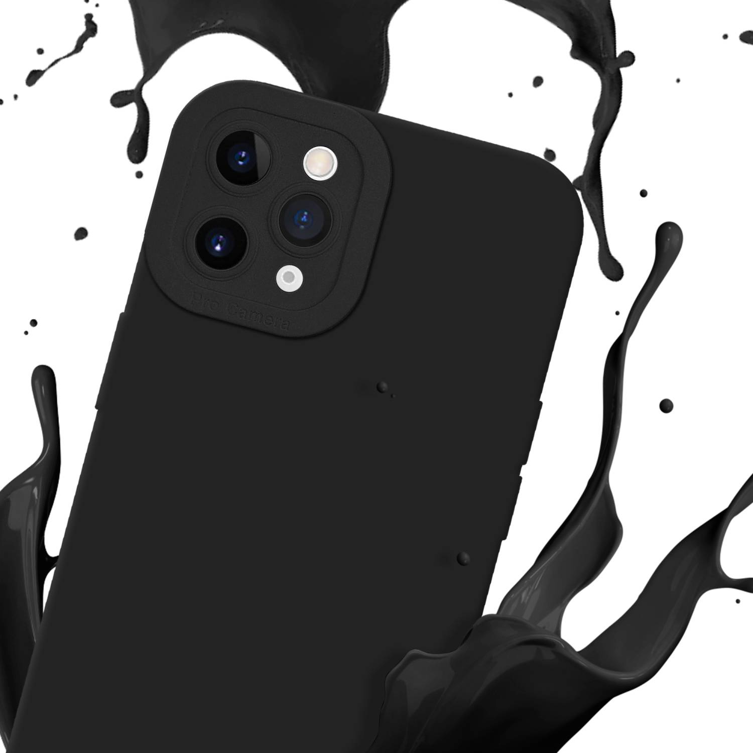 Cadorabo Hülle für Apple iPhone 11 PRO MAX Schutz Hülle in Schwarz TPU Silikon Etui Case Handyhülle