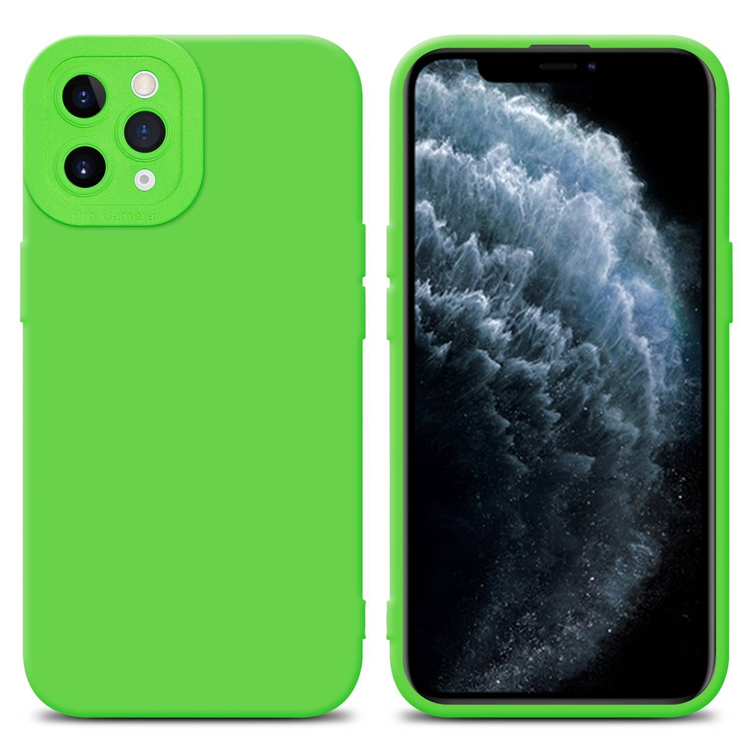 Cadorabo Hülle für Apple iPhone 11 PRO MAX Schutz Hülle in Grün TPU Silikon Etui Case Handyhülle