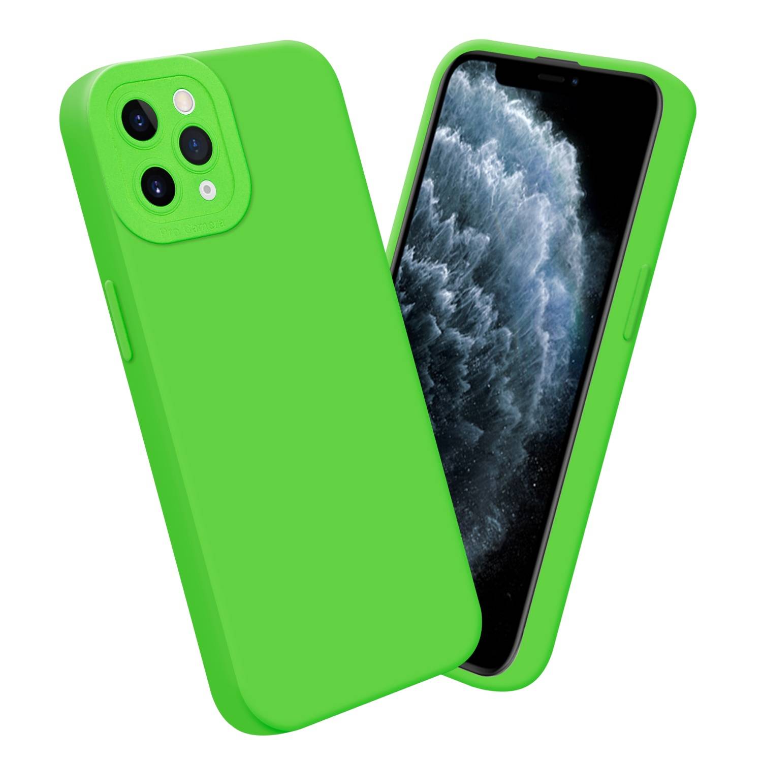 Cadorabo Hülle für Apple iPhone 11 PRO MAX Schutz Hülle in Grün TPU Silikon Etui Case Handyhülle