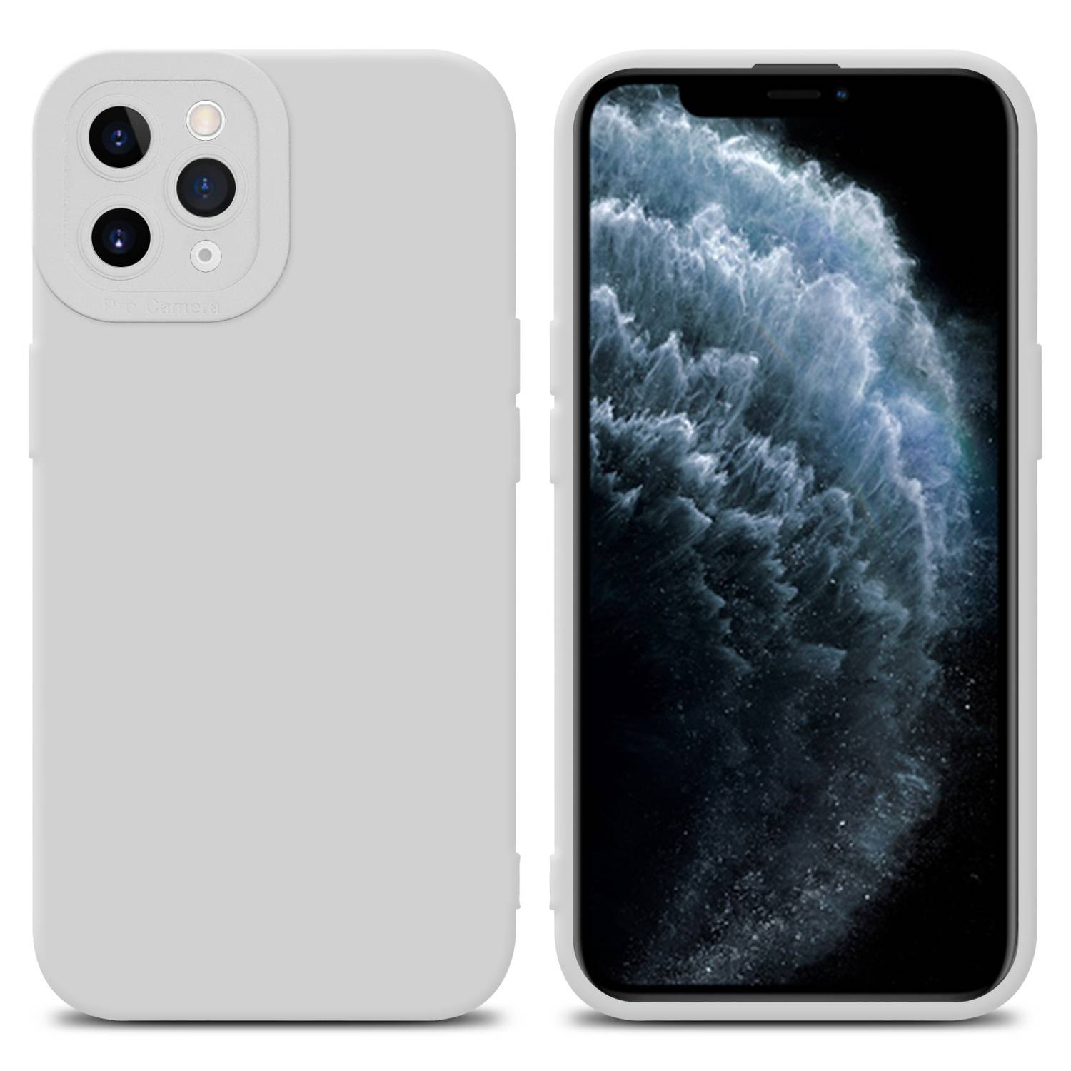 Cadorabo Hülle für Apple iPhone 11 PRO MAX Schutz Hülle in Weiß TPU Silikon Etui Case Handyhülle