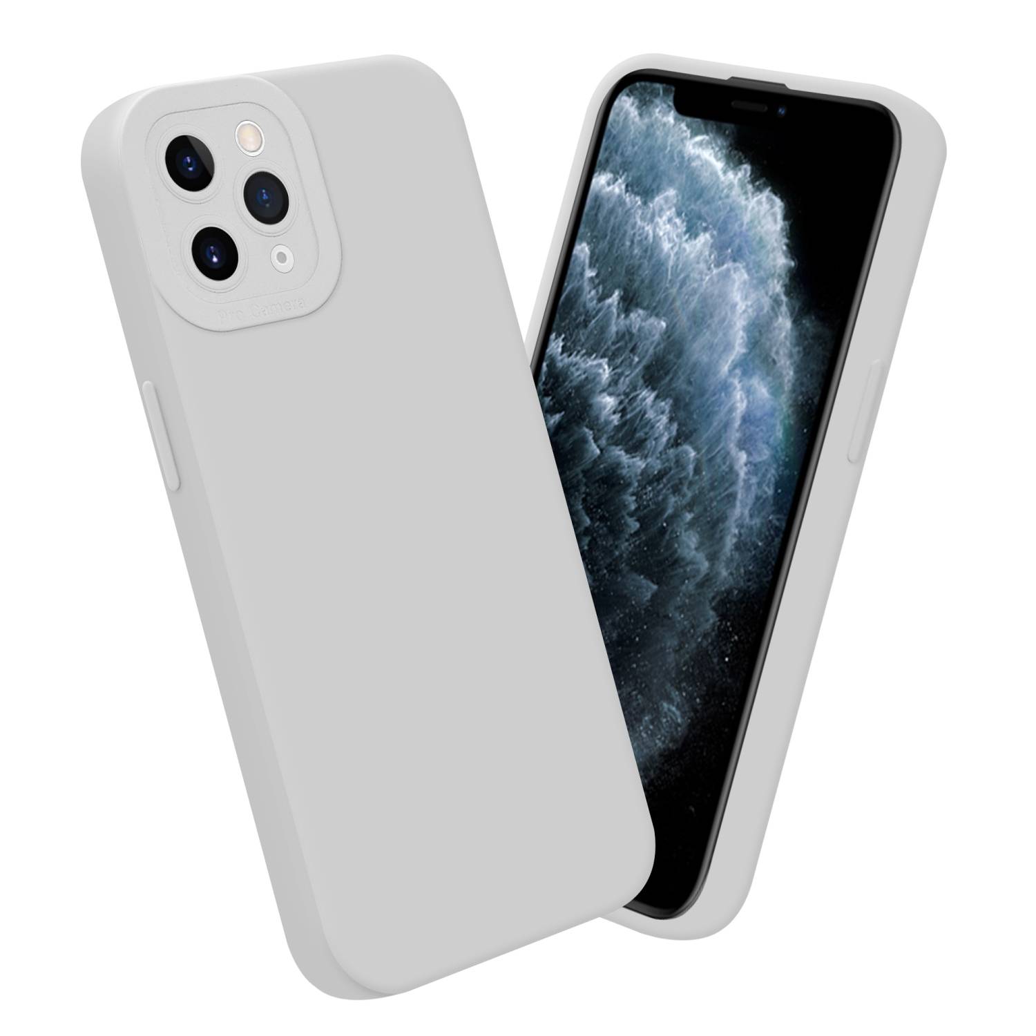 Cadorabo Hülle für Apple iPhone 11 PRO MAX Schutz Hülle in Weiß TPU Silikon Etui Case Handyhülle