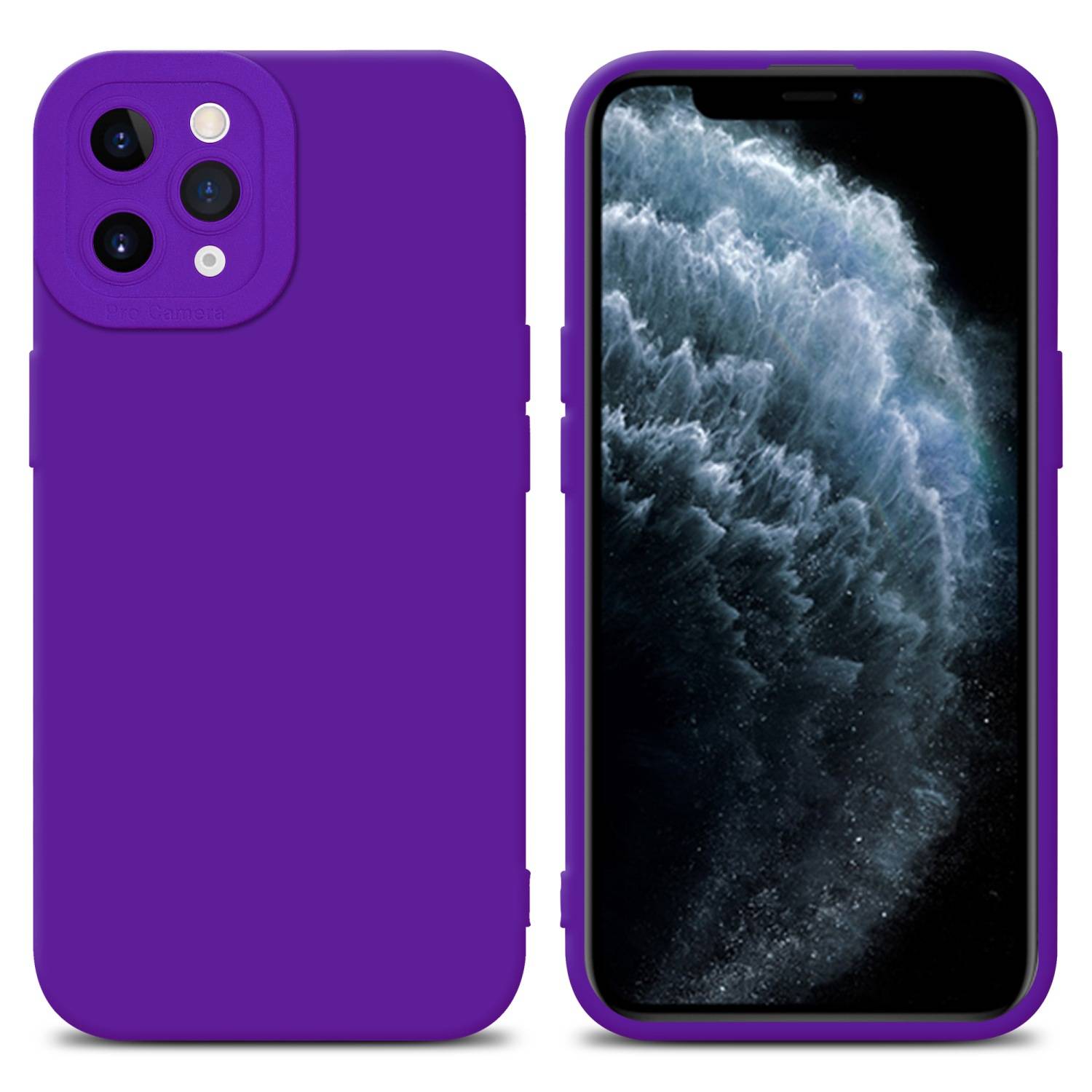 Cadorabo Hülle für Apple iPhone 11 PRO MAX Schutz Hülle in Lila TPU Silikon Etui Case Handyhülle