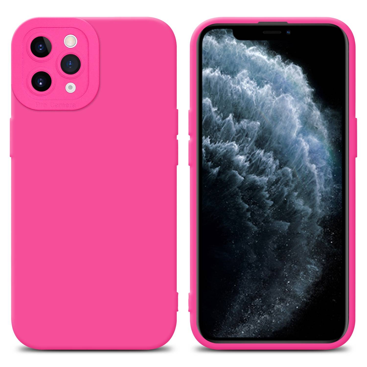 Cadorabo Hülle für Apple iPhone 11 PRO MAX Schutz Hülle in Pink TPU Silikon Etui Case Handyhülle