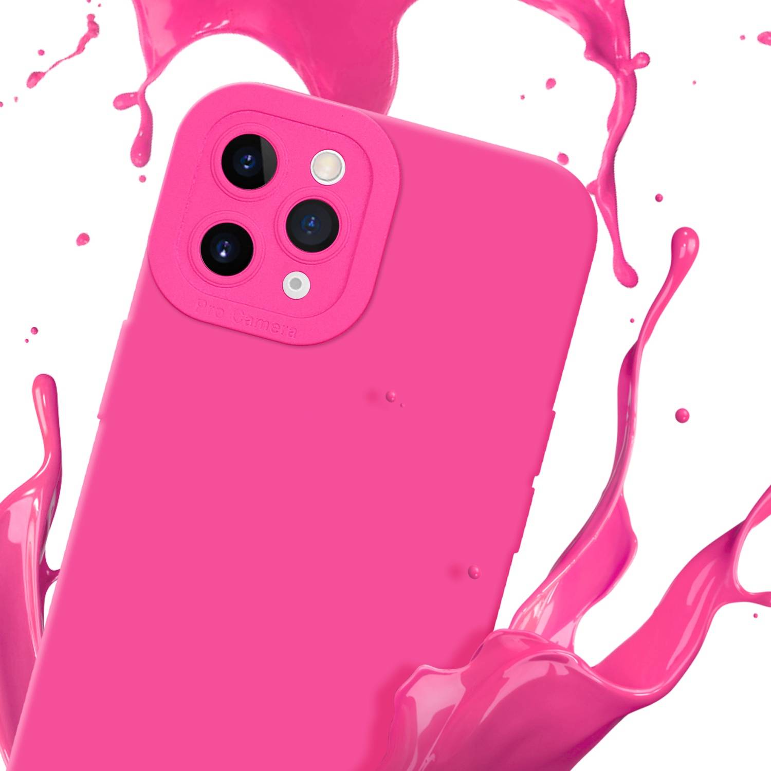 Cadorabo Hülle für Apple iPhone 11 PRO MAX Schutz Hülle in Pink TPU Silikon Etui Case Handyhülle