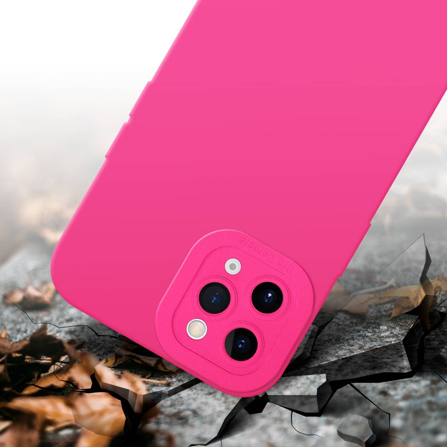 Cadorabo Hülle für Apple iPhone 11 PRO MAX Schutz Hülle in Pink TPU Silikon Etui Case Handyhülle