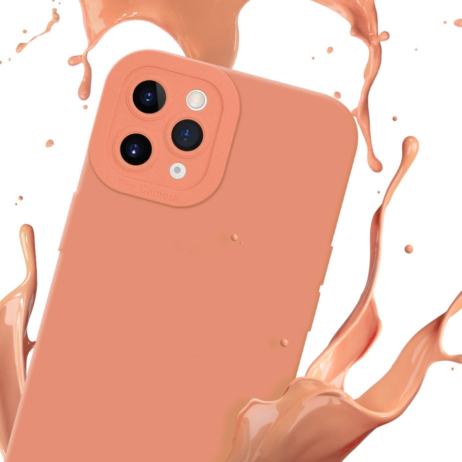 Cadorabo Hülle für Apple iPhone 11 PRO MAX Schutz Hülle in Orange TPU Silikon Etui Case Handyhülle