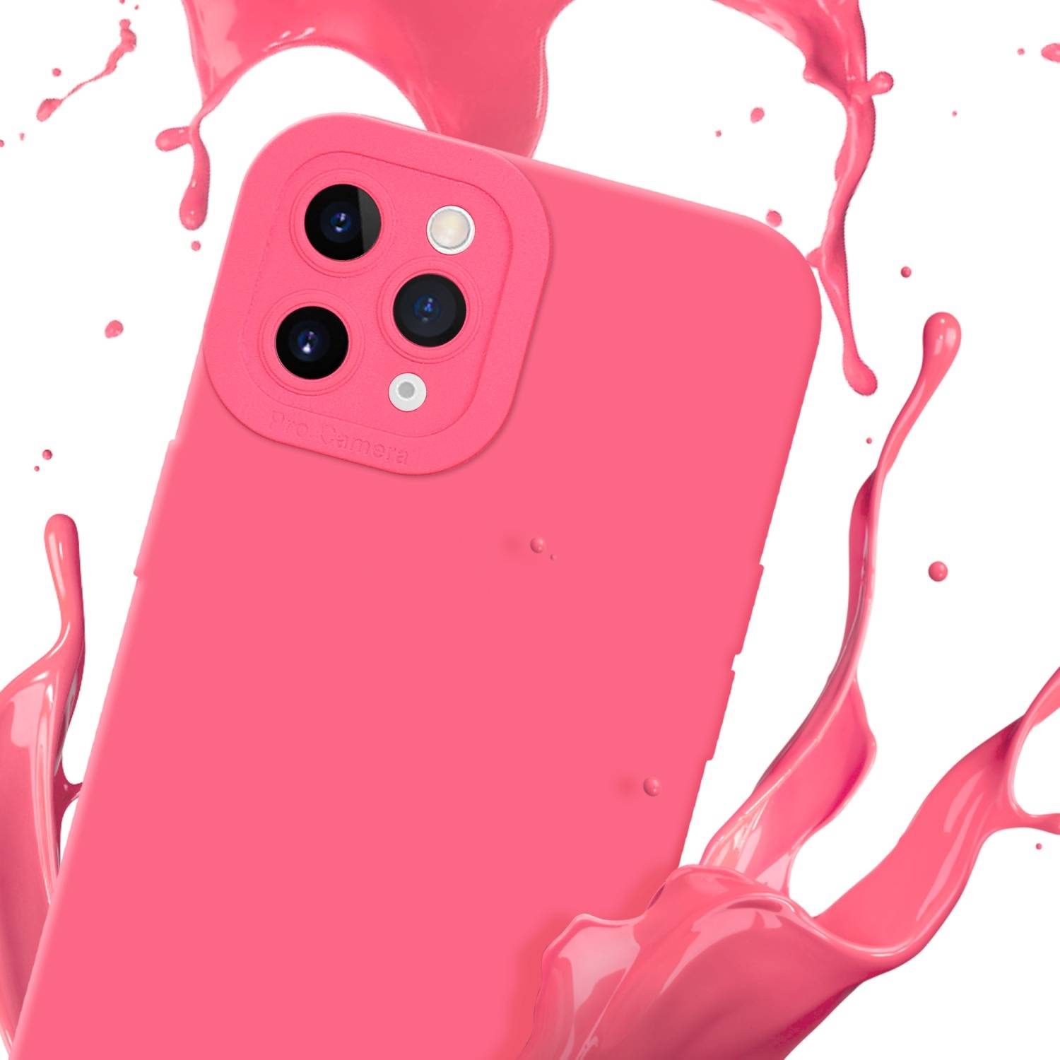 Cadorabo Hülle für Apple iPhone 11 PRO MAX Schutz Hülle in Rot TPU Silikon Etui Case Handyhülle