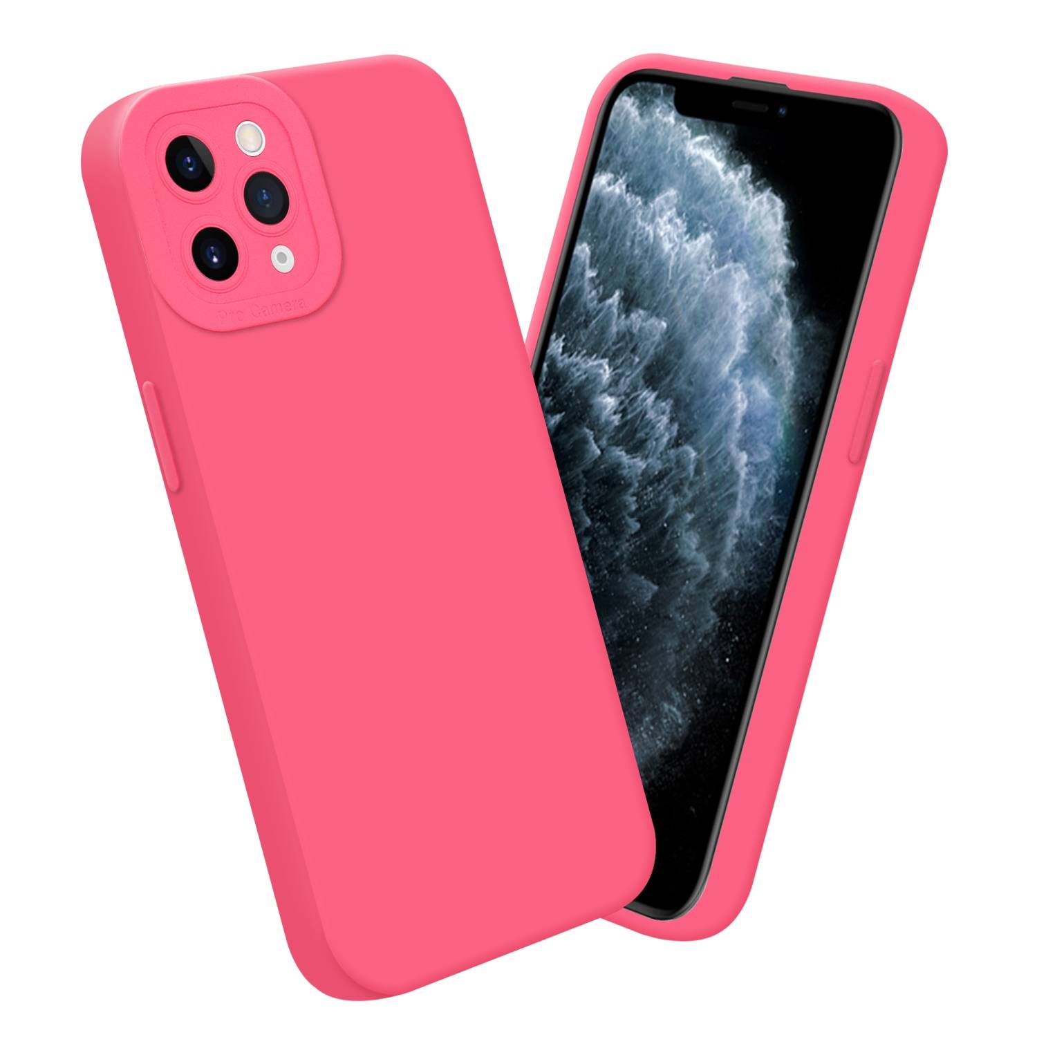 Cadorabo Hülle für Apple iPhone 11 PRO MAX Schutz Hülle in Rot TPU Silikon Etui Case Handyhülle