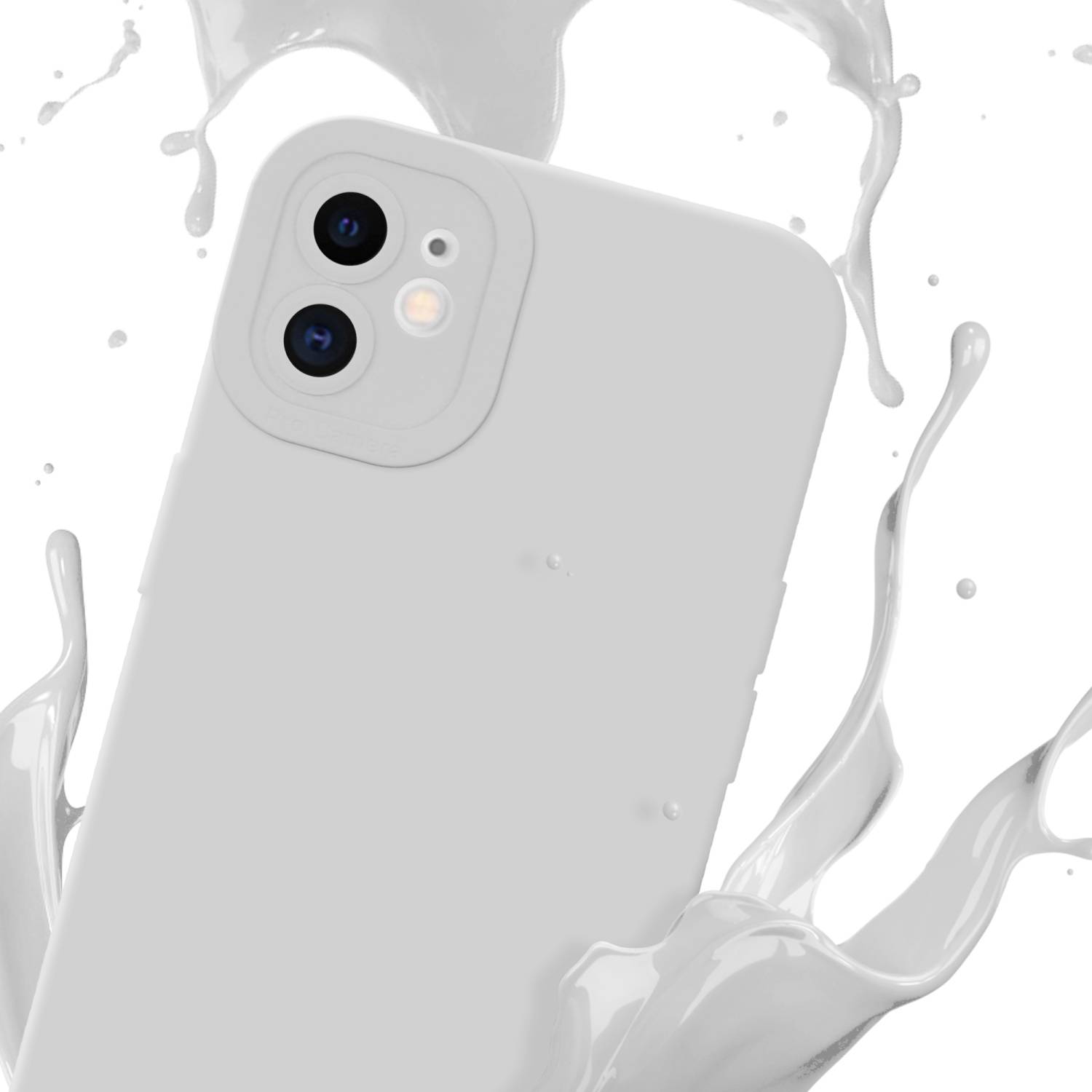 Cadorabo Hülle für Apple iPhone 12 Schutz Hülle in Weiß TPU Silikon Etui Case Handyhülle