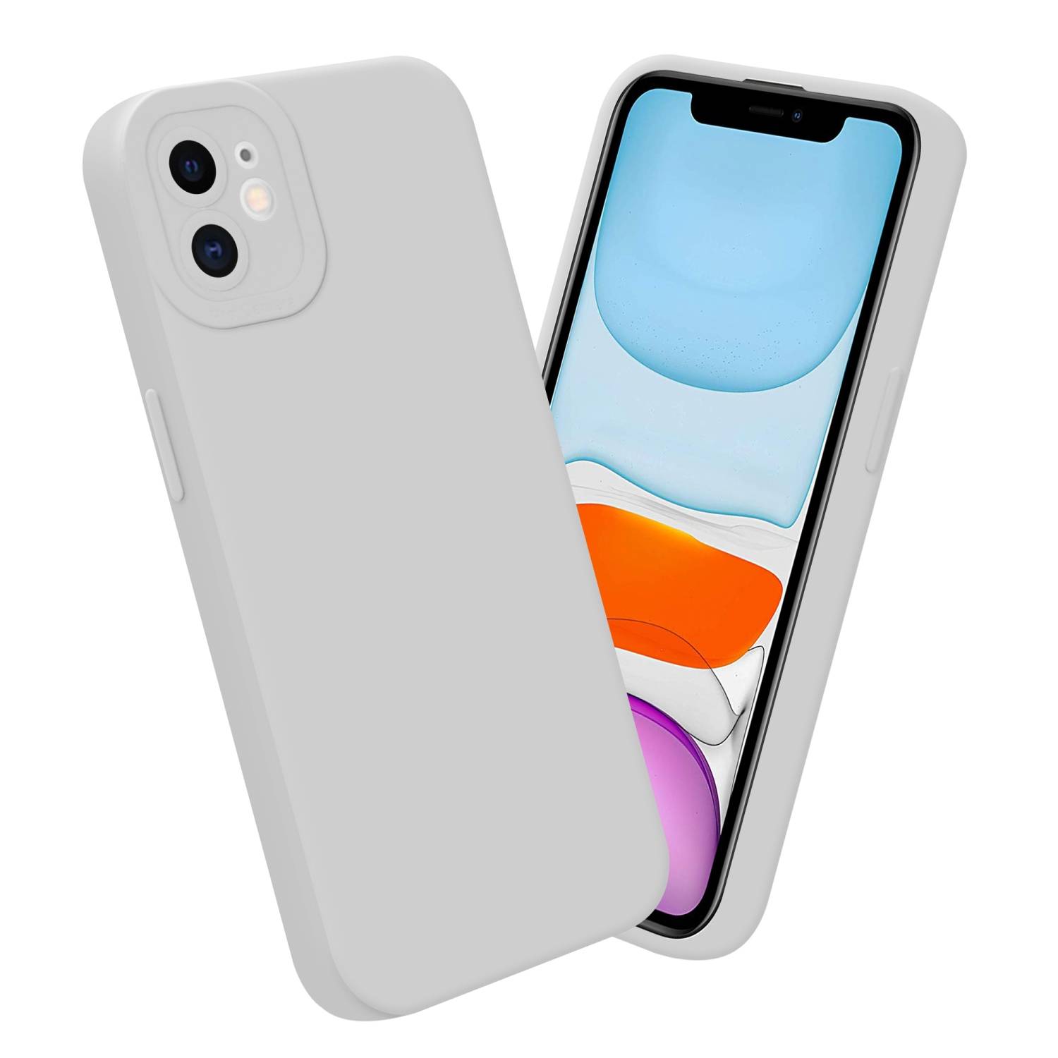 Cadorabo Hülle für Apple iPhone 12 Schutz Hülle in Weiß TPU Silikon Etui Case Handyhülle