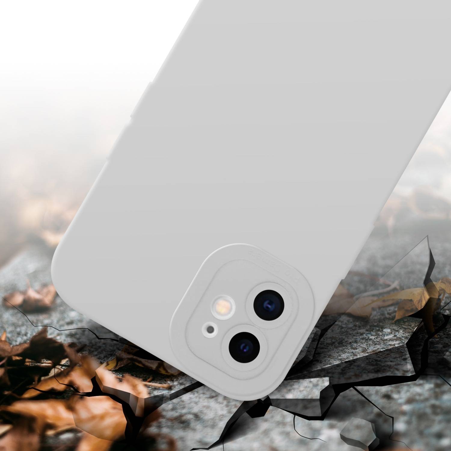 Cadorabo Hülle für Apple iPhone 12 Schutz Hülle in Weiß TPU Silikon Etui Case Handyhülle