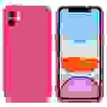 Cadorabo Hülle für Apple iPhone 12 Schutz Hülle in Pink TPU Silikon Etui Case Handyhülle