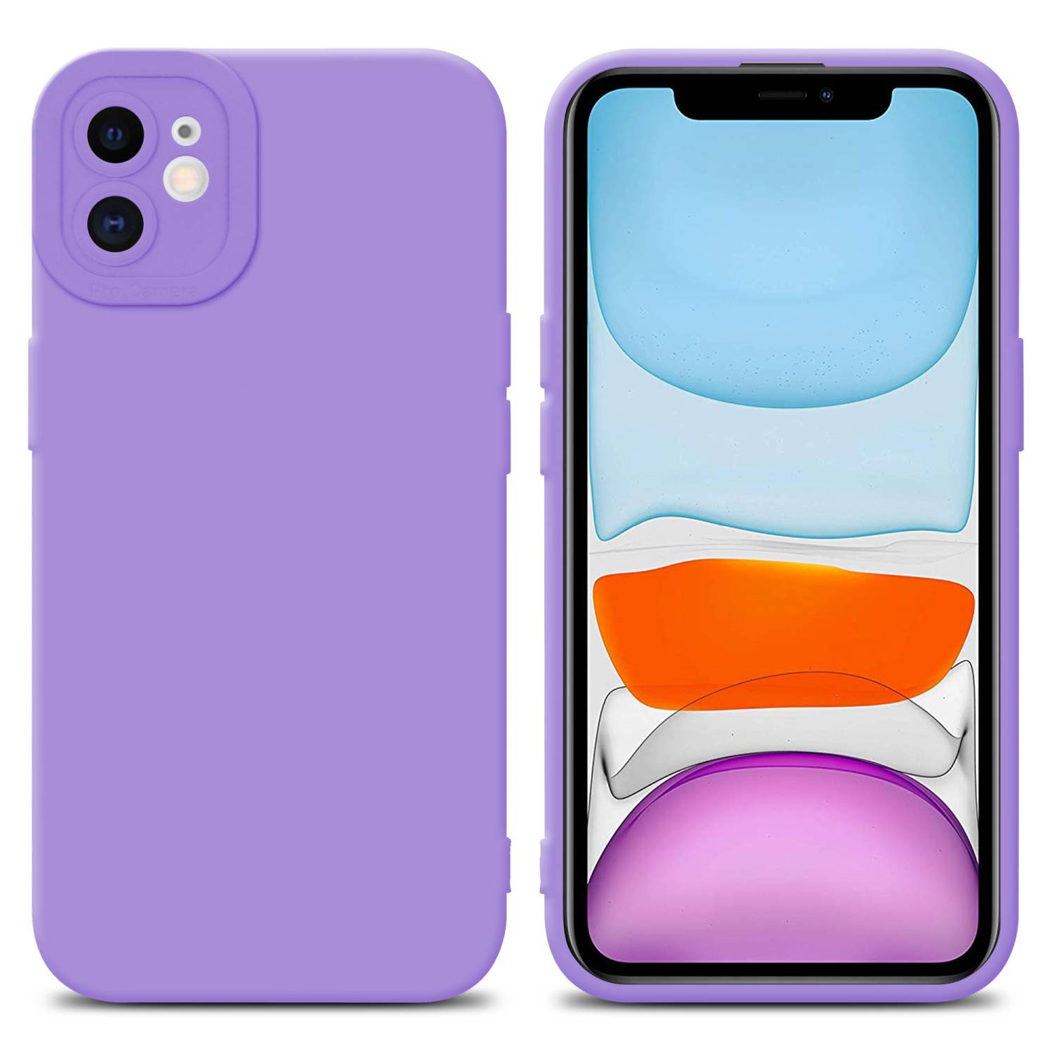 Cadorabo Hülle für Apple iPhone 12 Schutz Hülle in Lila TPU Silikon Etui Case Handyhülle