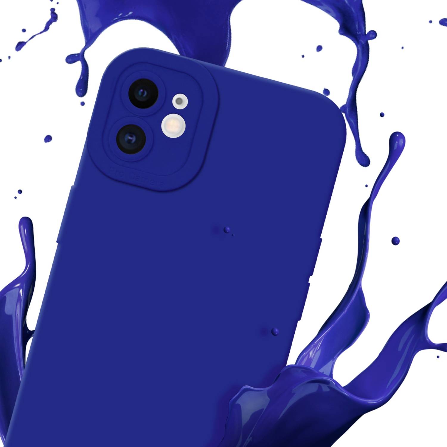 Cadorabo Hülle für Apple iPhone 12 Schutz Hülle in Blau TPU Silikon Etui Case Handyhülle