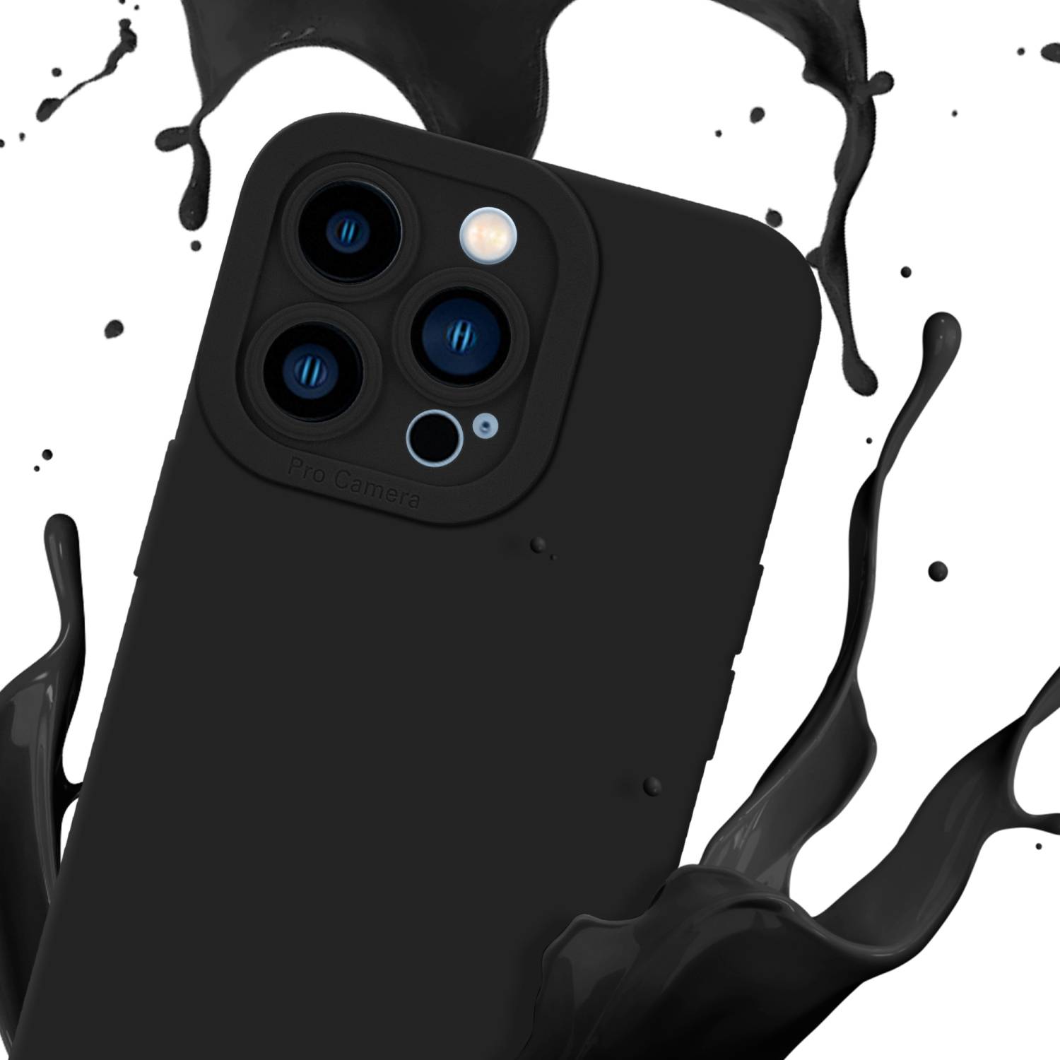 Cadorabo Hülle für Apple iPhone 12 PRO Schutz Hülle in Schwarz TPU Silikon Etui Case Handyhülle