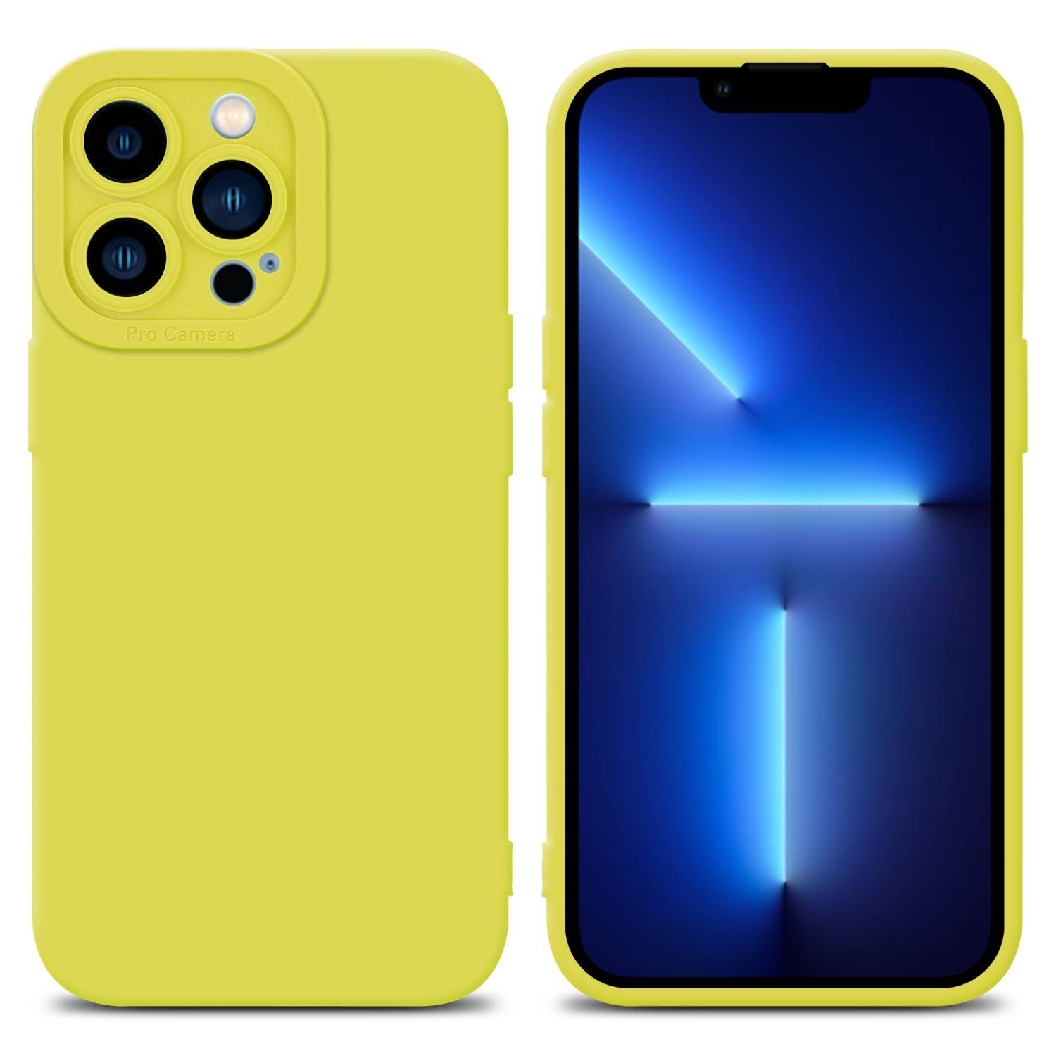 Cadorabo Hülle für Apple iPhone 12 PRO Schutz Hülle in Gelb TPU Silikon Etui Case Handyhülle