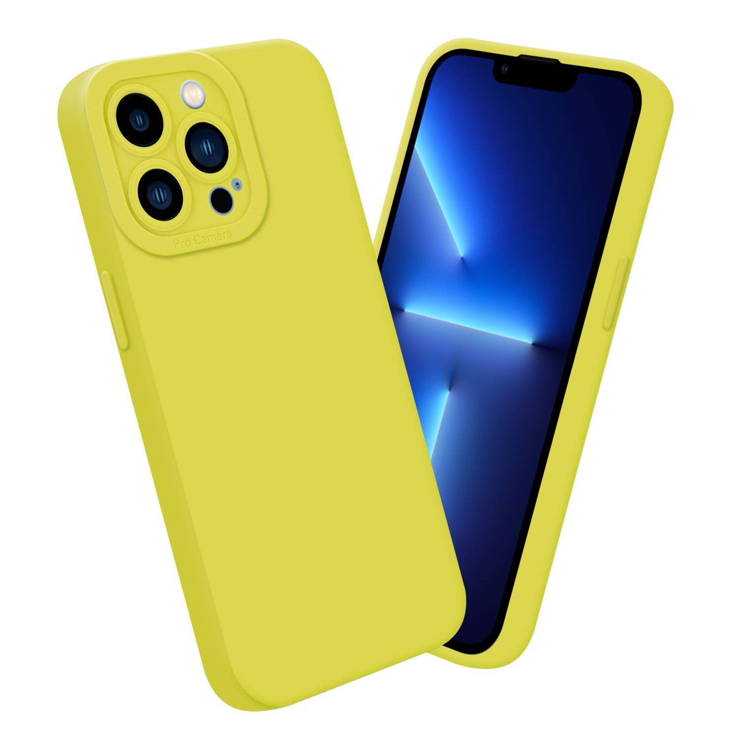 Cadorabo Hülle für Apple iPhone 12 PRO Schutz Hülle in Gelb TPU Silikon Etui Case Handyhülle