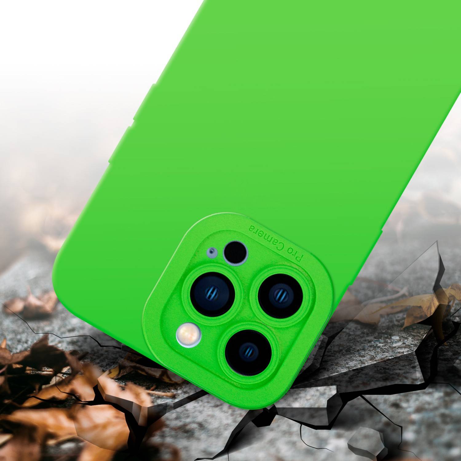 Cadorabo Hülle für Apple iPhone 12 PRO Schutz Hülle in Grün TPU Silikon Etui Case Handyhülle