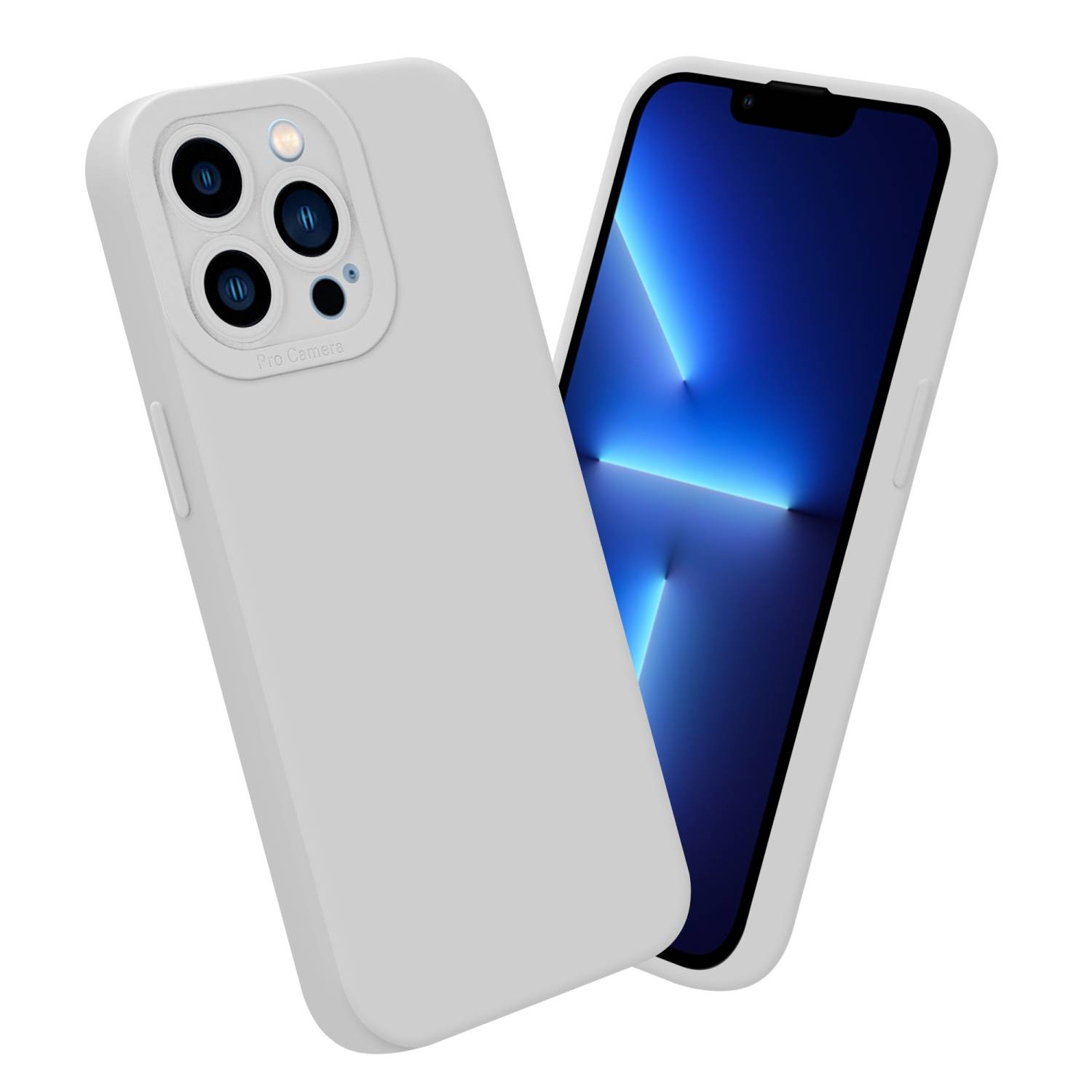 Cadorabo Hülle für Apple iPhone 12 PRO Schutz Hülle in Weiß TPU Silikon Etui Case Handyhülle