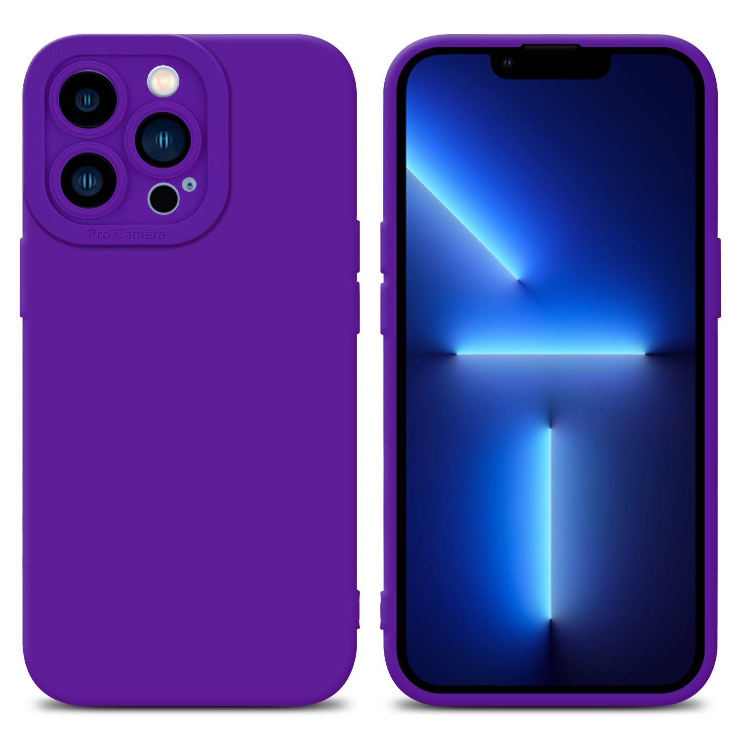 Cadorabo Hülle für Apple iPhone 12 PRO Schutz Hülle in Lila TPU Silikon Etui Case Handyhülle