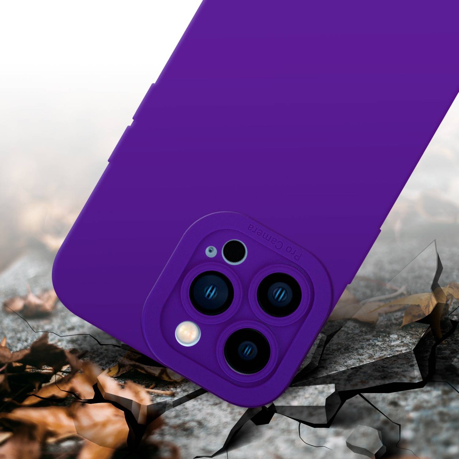 Cadorabo Hülle für Apple iPhone 12 PRO Schutz Hülle in Lila TPU Silikon Etui Case Handyhülle