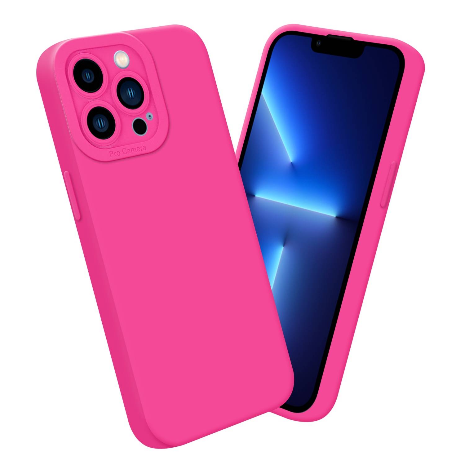 Cadorabo Hülle für Apple iPhone 12 PRO Schutz Hülle in Pink TPU Silikon Etui Case Handyhülle