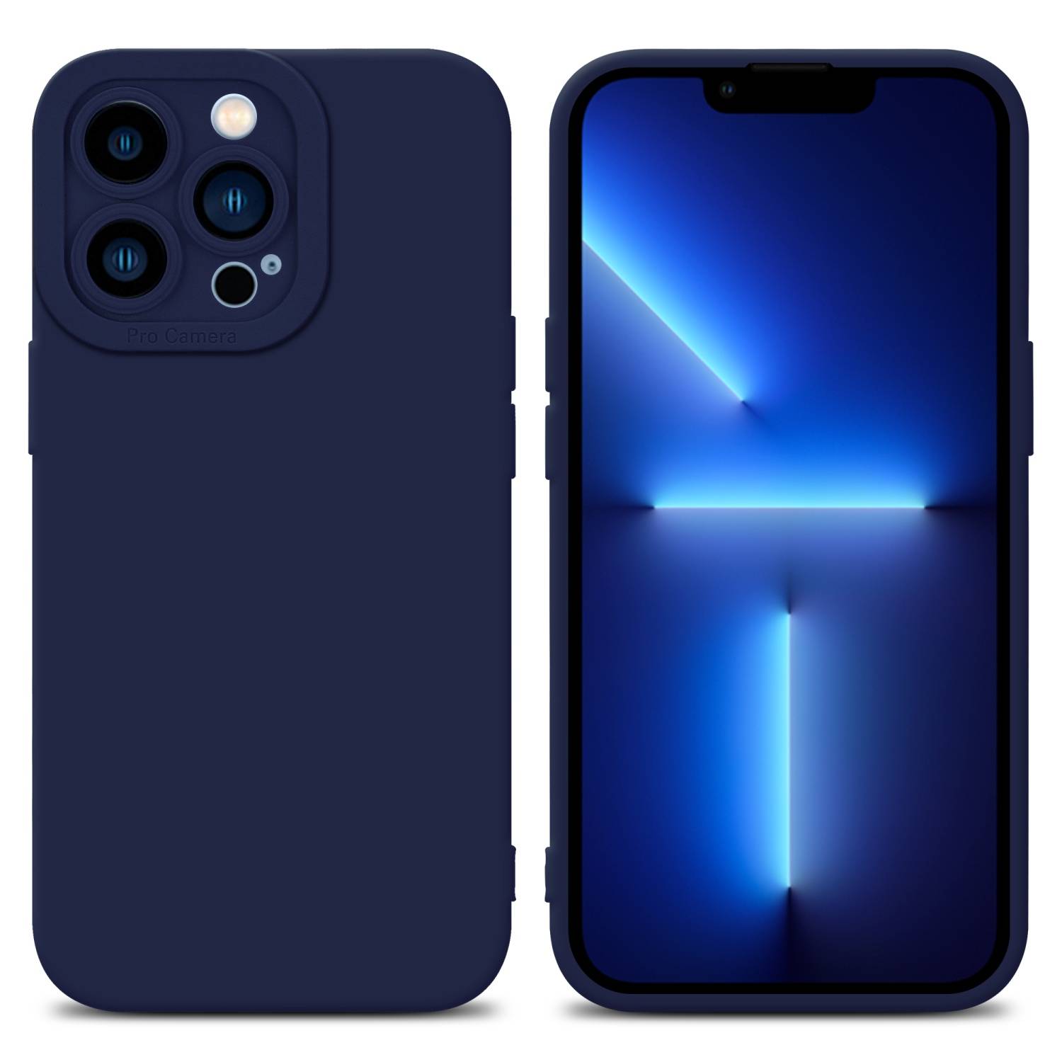 Cadorabo Hülle für Apple iPhone 12 PRO Schutz Hülle in Blau TPU Silikon Etui Case Handyhülle