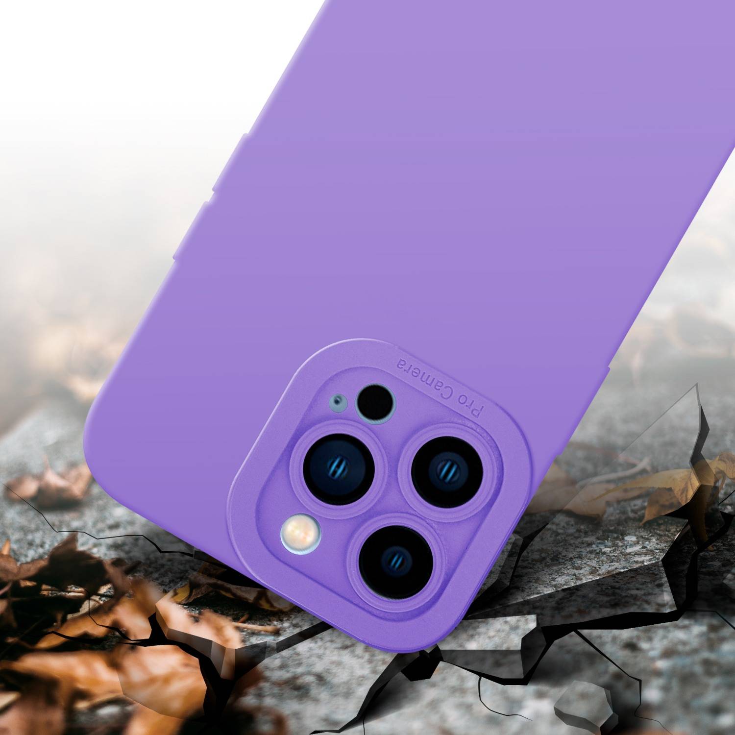 Cadorabo Hülle für Apple iPhone 12 PRO Schutz Hülle in Lila TPU Silikon Etui Case Handyhülle