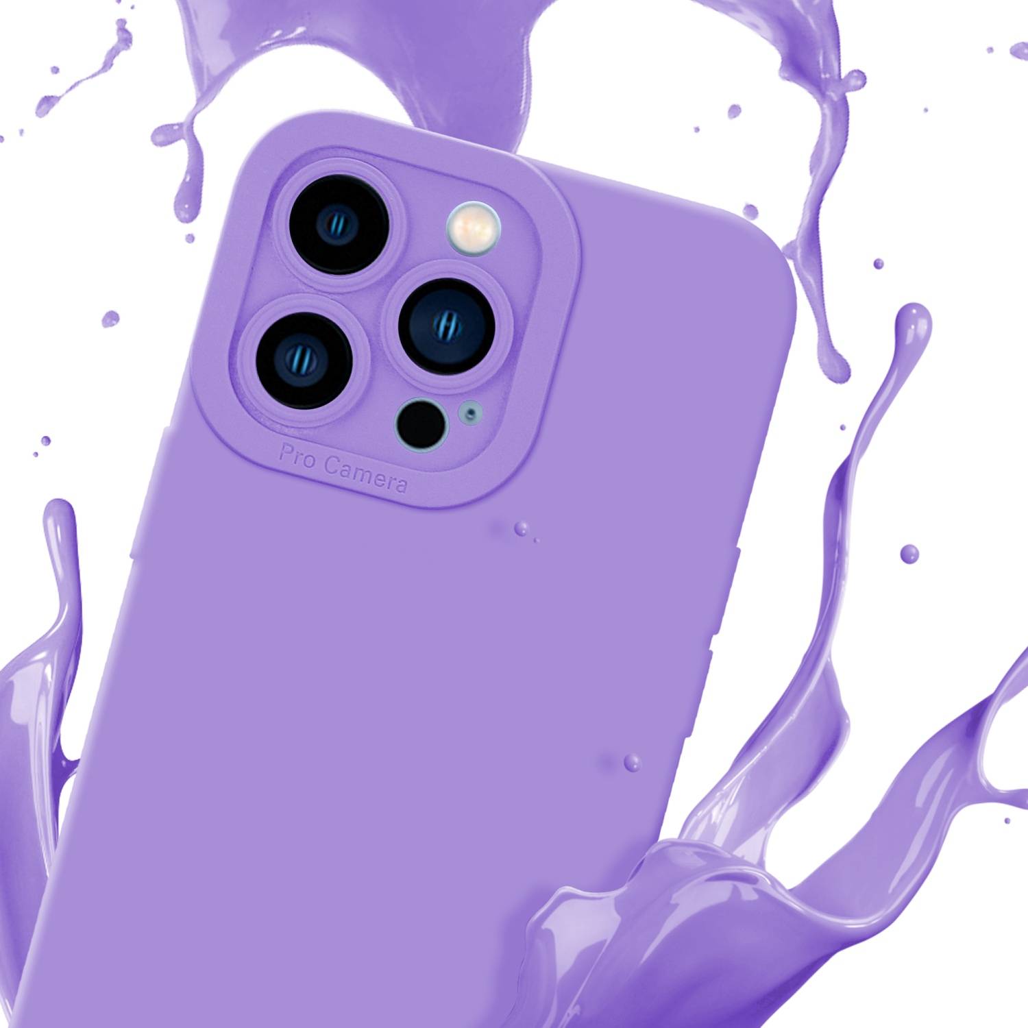 Cadorabo Hülle für Apple iPhone 12 PRO Schutz Hülle in Lila TPU Silikon Etui Case Handyhülle